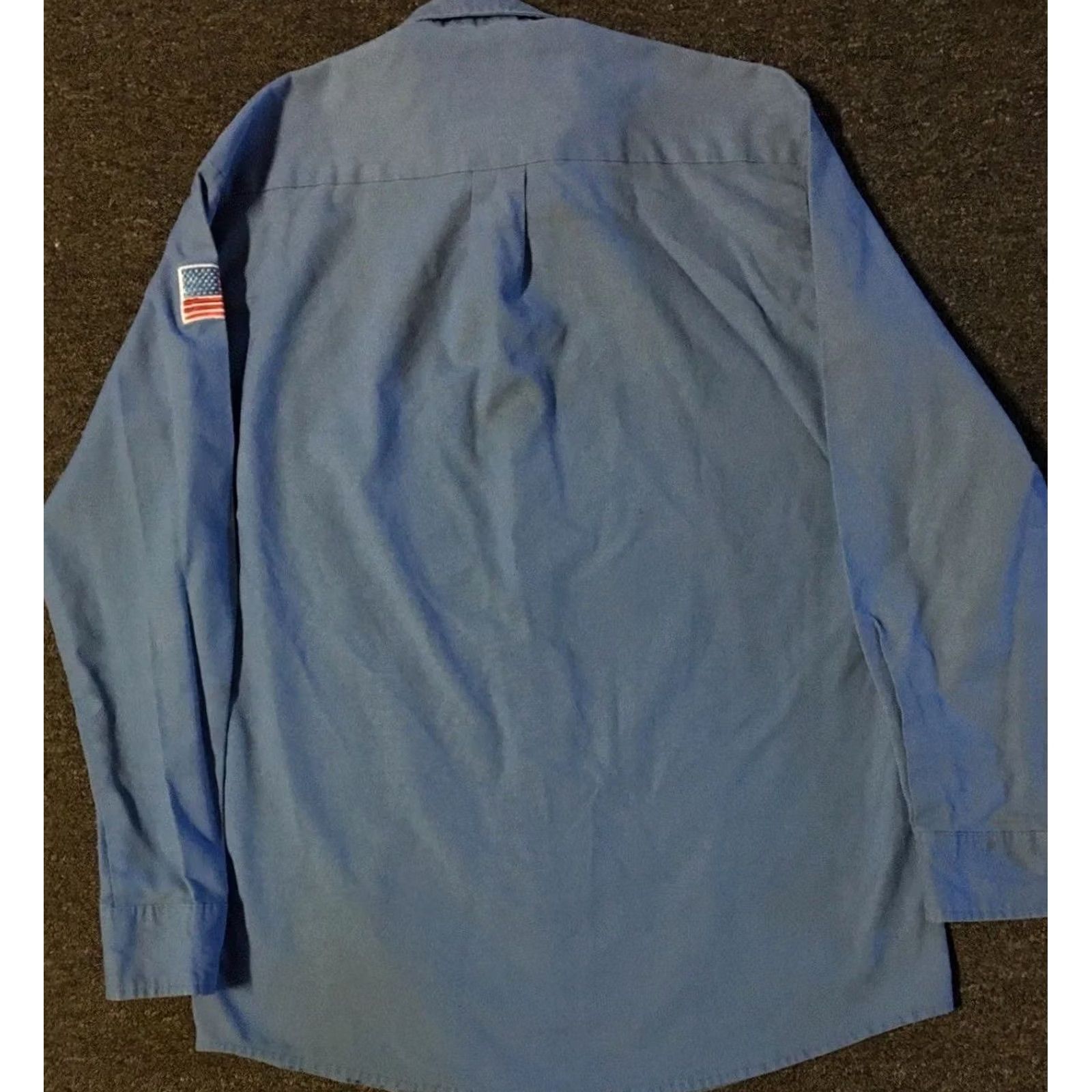 Dickies VINTAGE Dickies Work Shirt Long Sleeve M Blue 90s Biker Trucker Grunge Punk Retro Logo Pocket Shirt Mens Size US M / EU 48-50 / 2 - 7 Thumbnail
