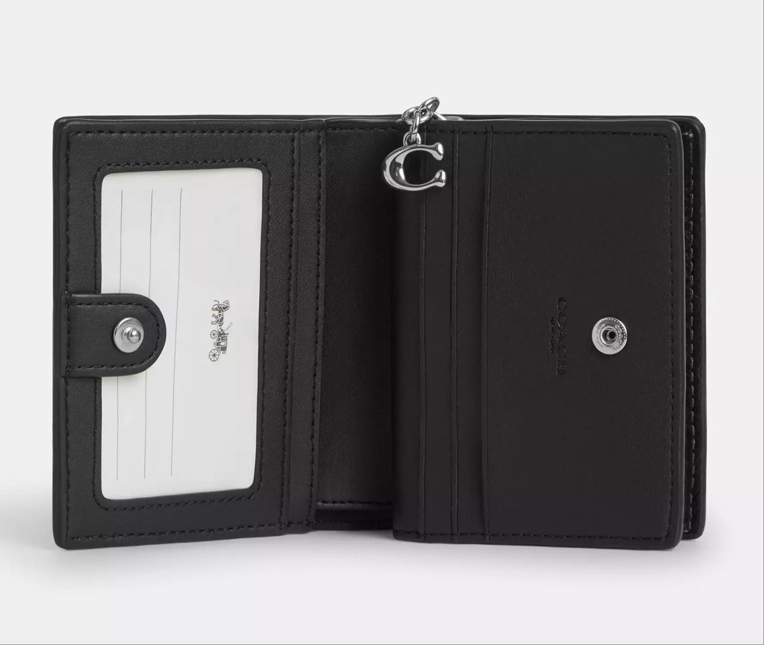 Coach NWT Coach CCL78 Snap Wallet With Rivets Silver/Black Multi Size ONE SIZE - 8 Thumbnail