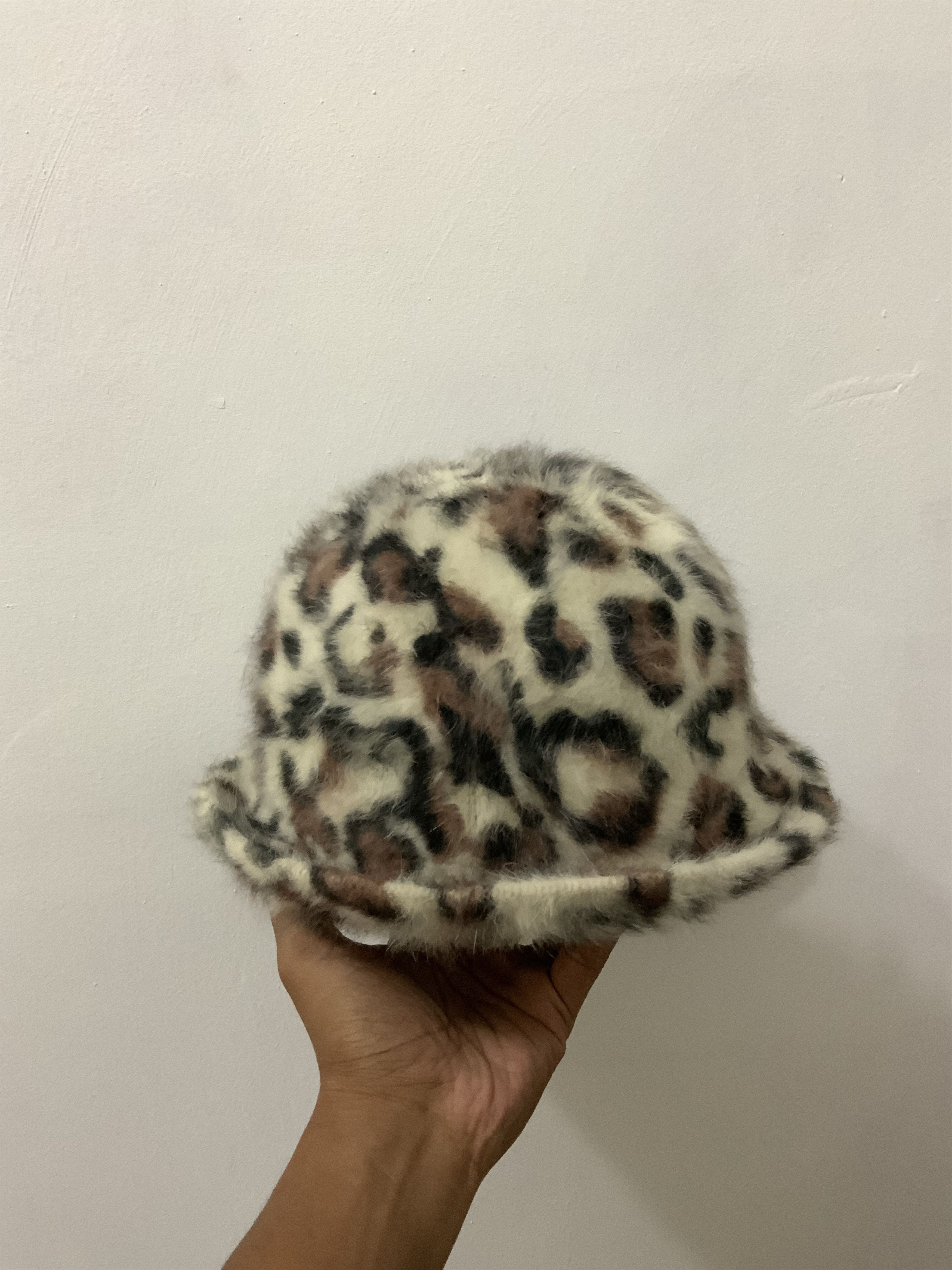 Hat Club Mohair Fur Leopard Design Hat Size ONE SIZE - 3 Thumbnail