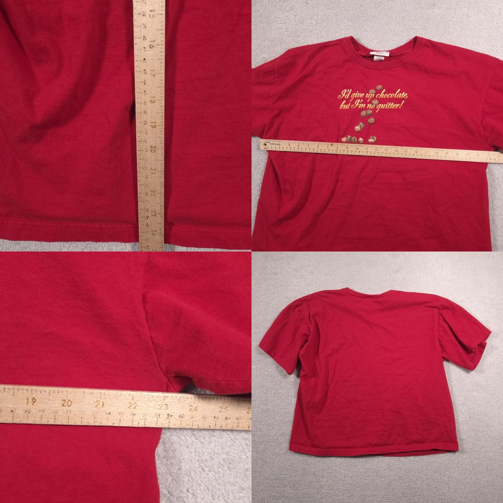 Vintage Morning Sun Shirt Womens 2X Red Chocolate Graphic Humor Short Sleeve Tee Plus Size XXL / US 16-18 / IT 52-54 - 8 Thumbnail