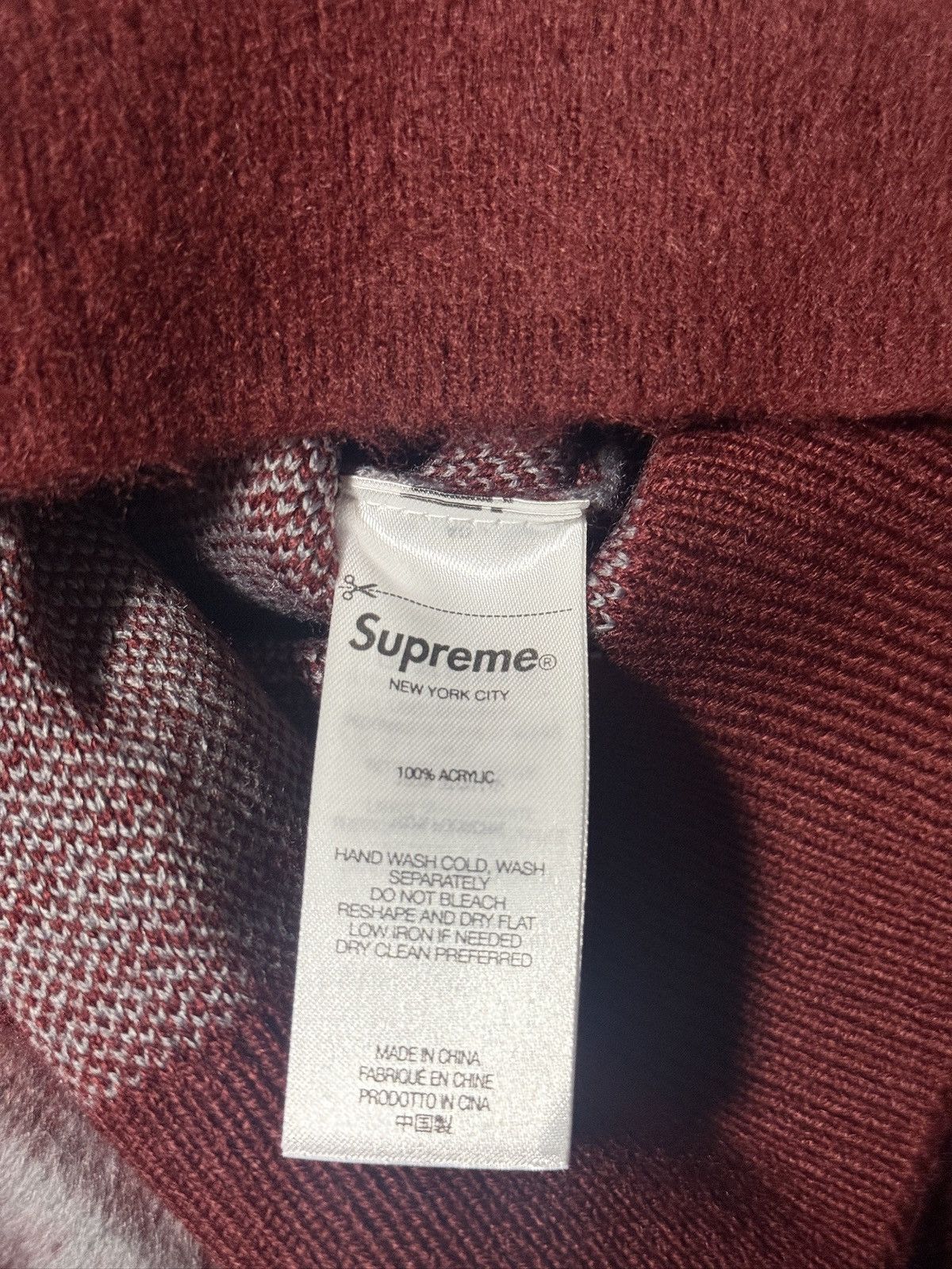 Supreme Money Sweater Burgundy L ss25