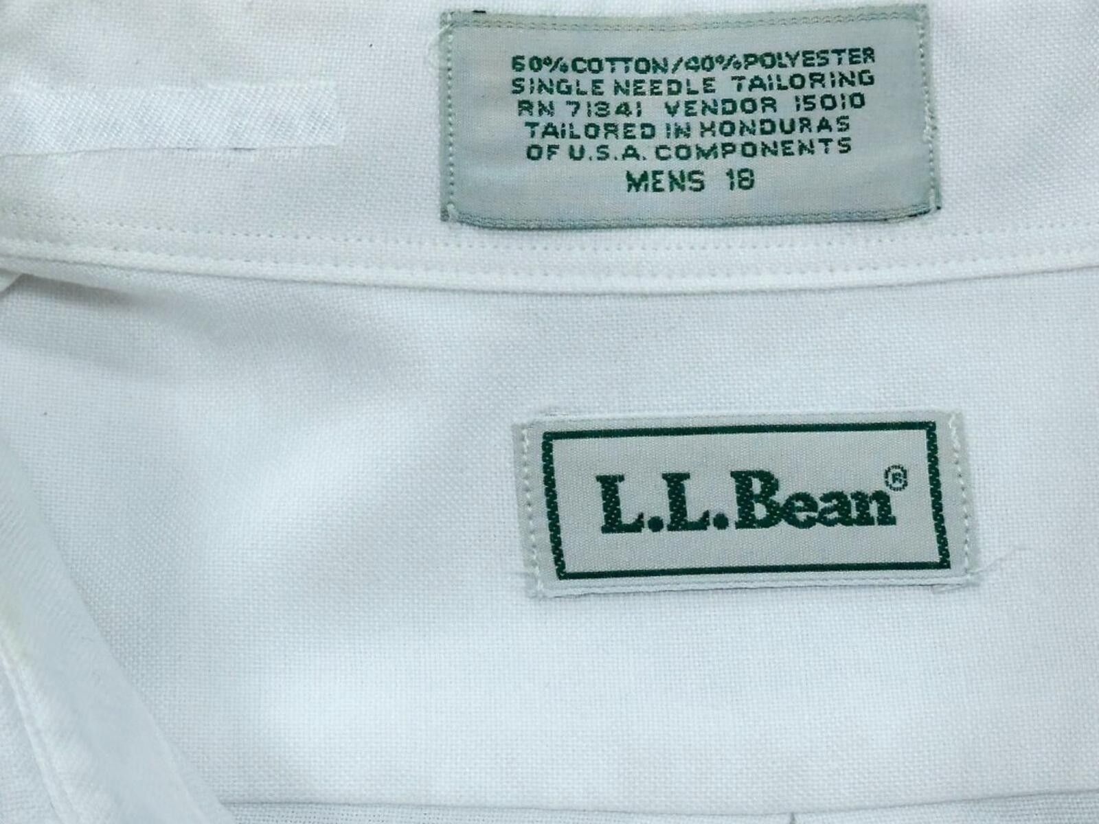 L.L. Bean LL Bean Blended Oxford Short Sleeve Button Up White Mens XL Size US XL / EU 56 / 4 - 6 Thumbnail