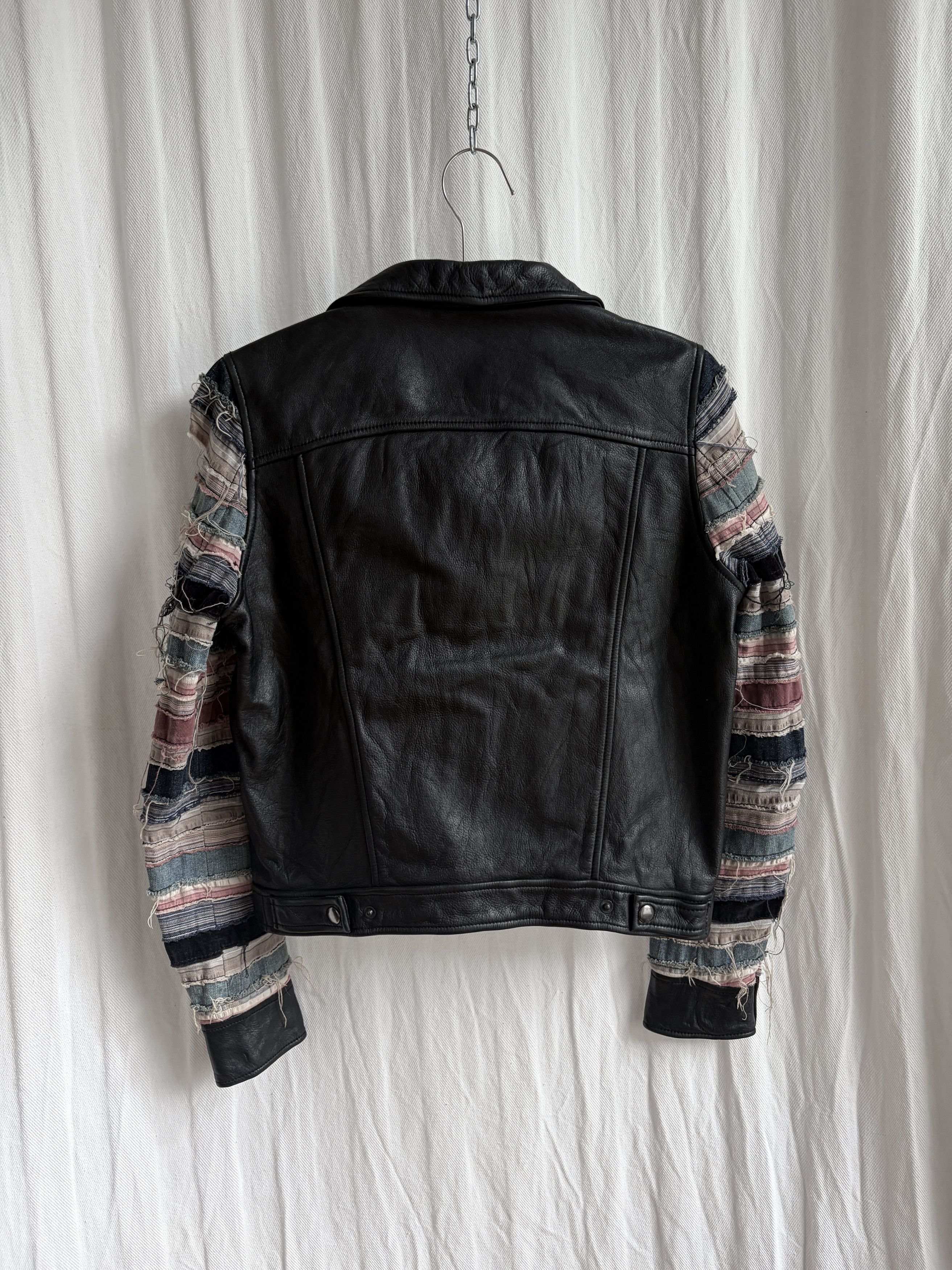 Acne Studios x Beams AW10 Patchwork Sleeve Leather Jacket Size M / US 6-8 / IT 42-44 - 3 Thumbnail
