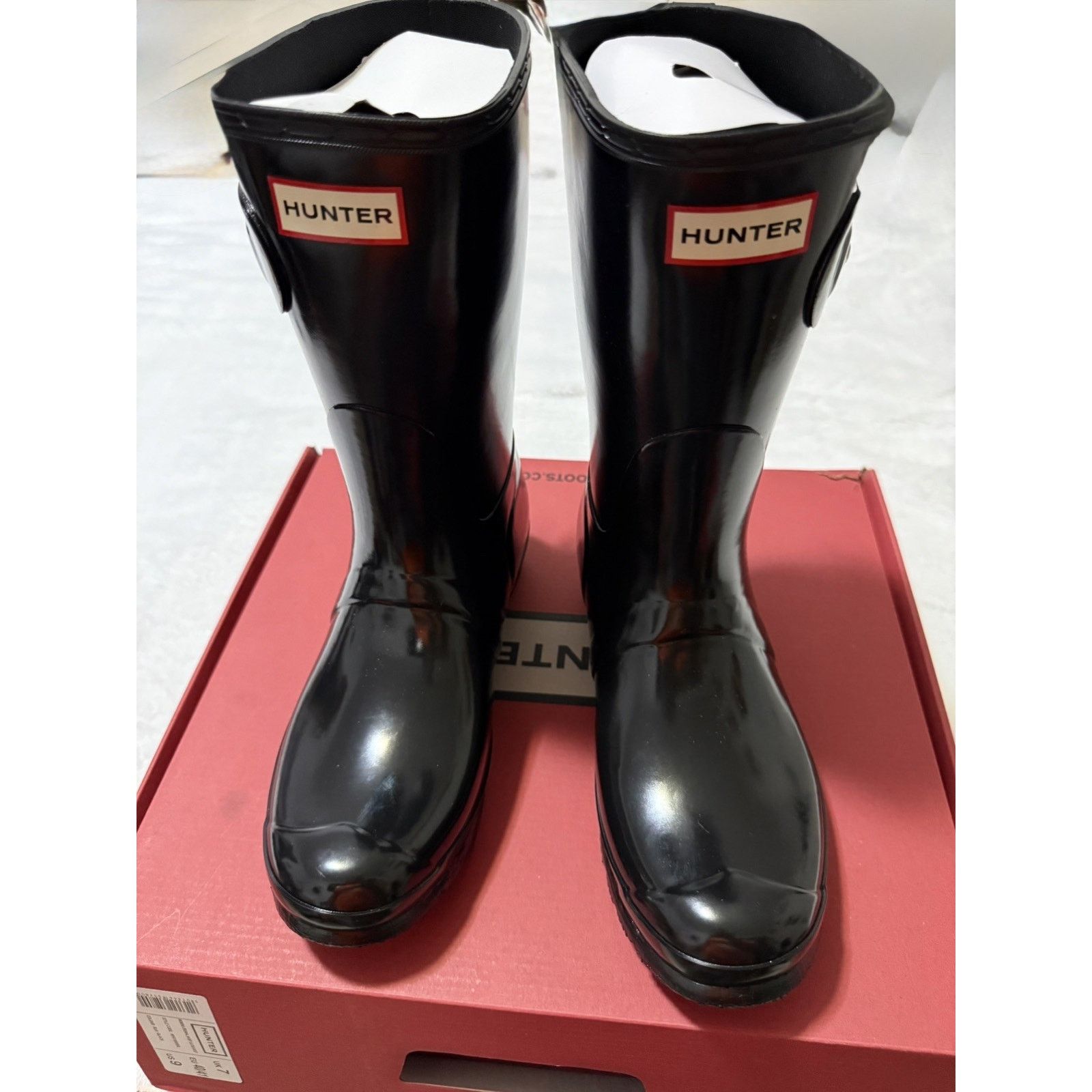 Hunter HUNTER Original Short Gloss Black Women Rainboot Size 9 Size US 9 / IT 39 - 1 Thumbnail