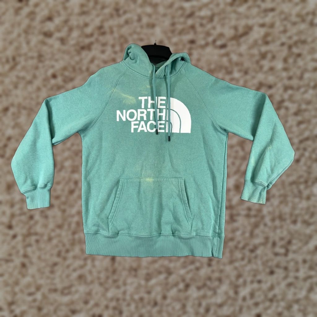 The North Face The North Face Hoodie Womens M Green Cotton Blend Pullover Floral Logo Activewear Size M / US 6-8 / IT 42-44 - 1 Thumbnail