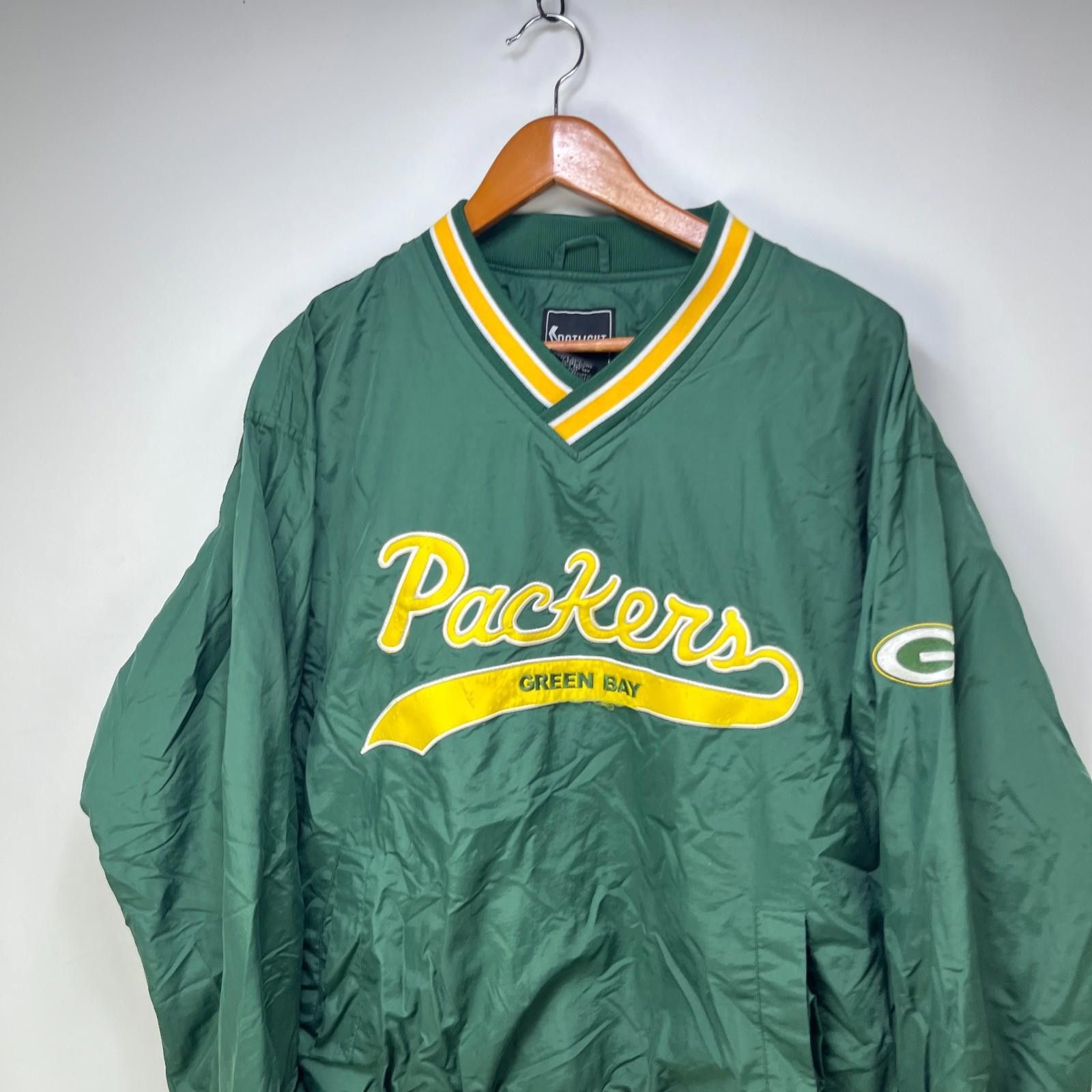 Designer Vintage 90s Green Bay Packers NFL Pullover Jacket Large Size ONE SIZE - 2 Thumbnail