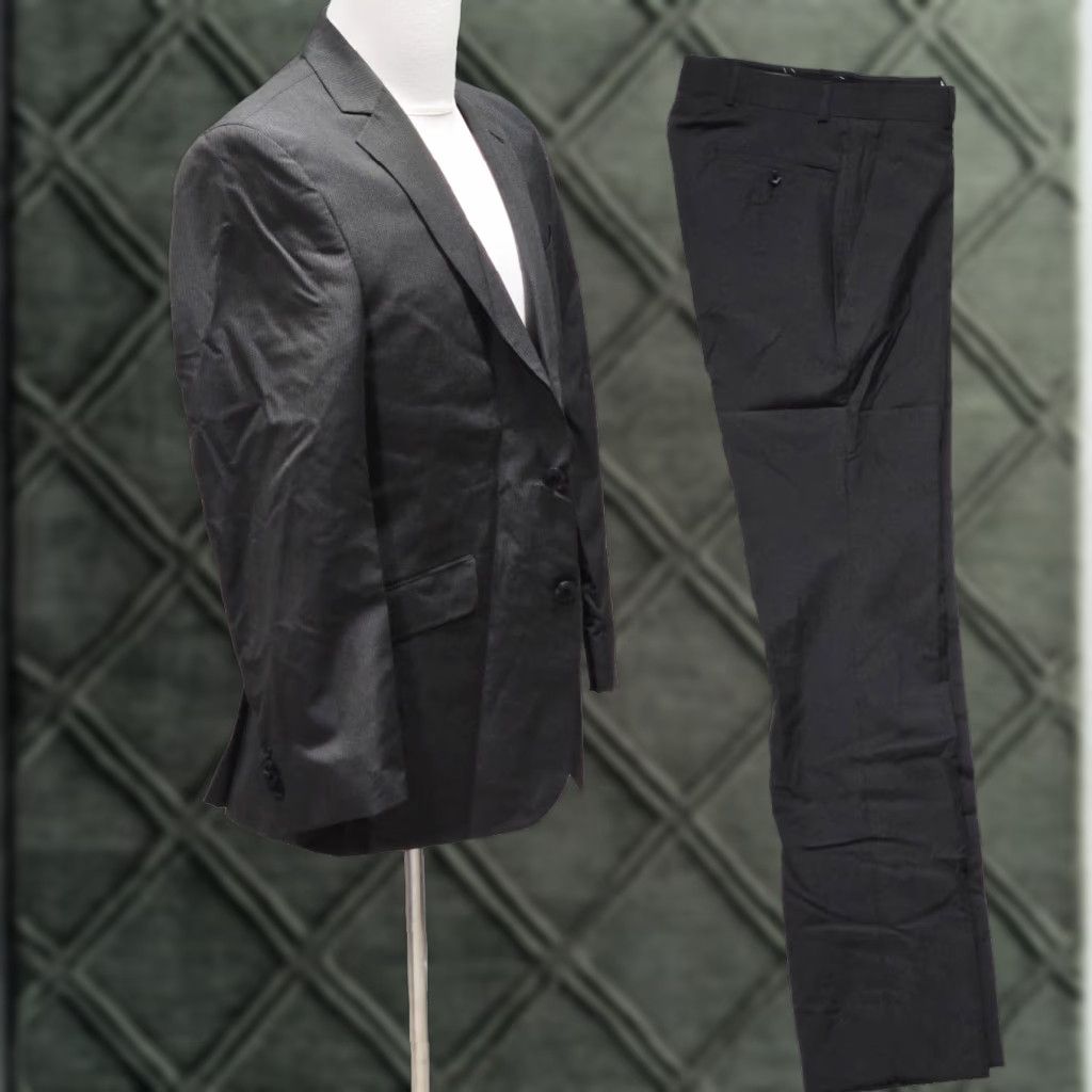 Kenneth Cole KENNETH COLE REACTION Suit Mens 2 Piece NWT 36S Olive Brown Pinstriped 2 Piece Men's Suit Brown Pinstriped Size 36R - 1 Thumbnail