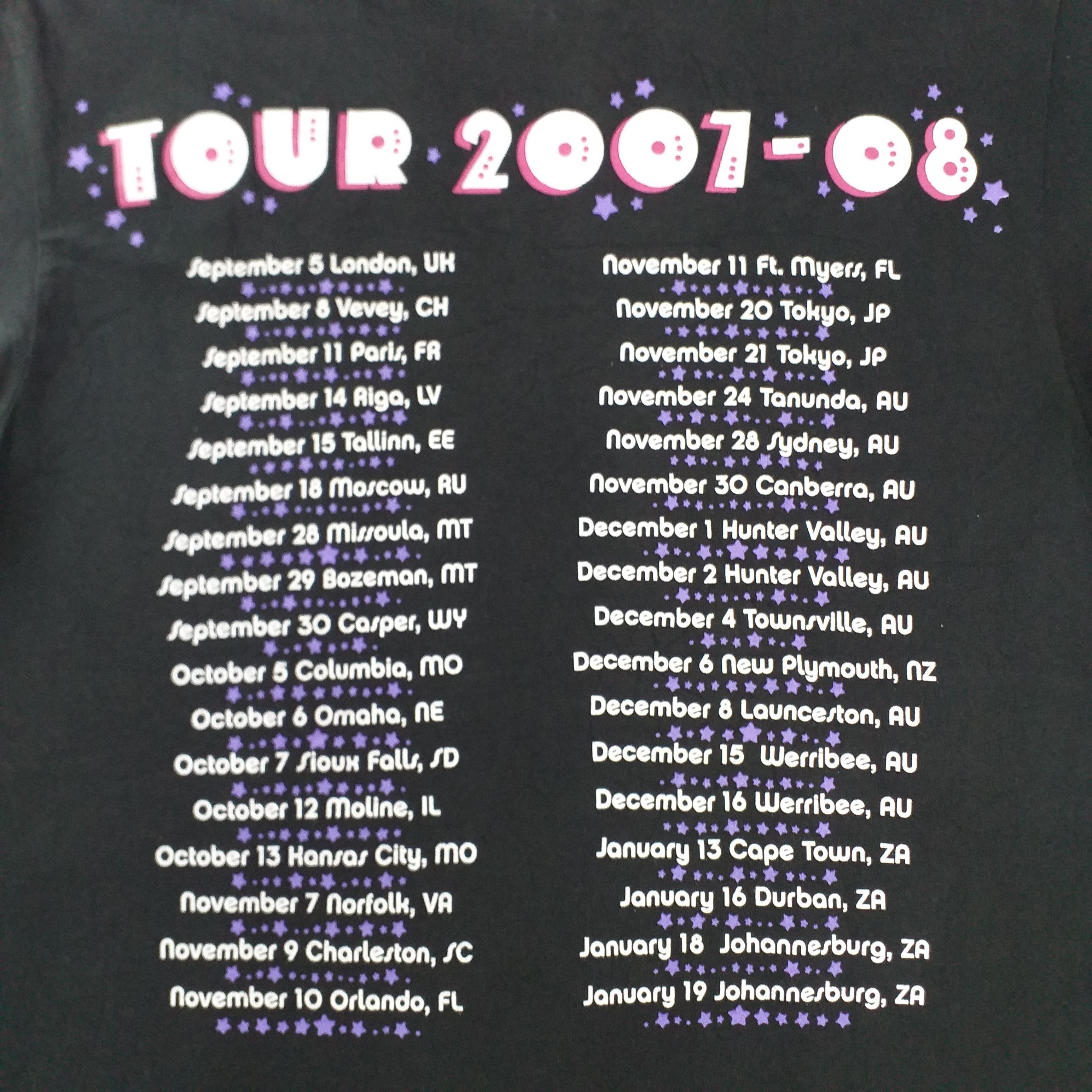 Band Tees Vintage Elton John Tour 2007-08 Small T-shirt -E091 Size US S / EU 44-46 / 1 - 5 Thumbnail