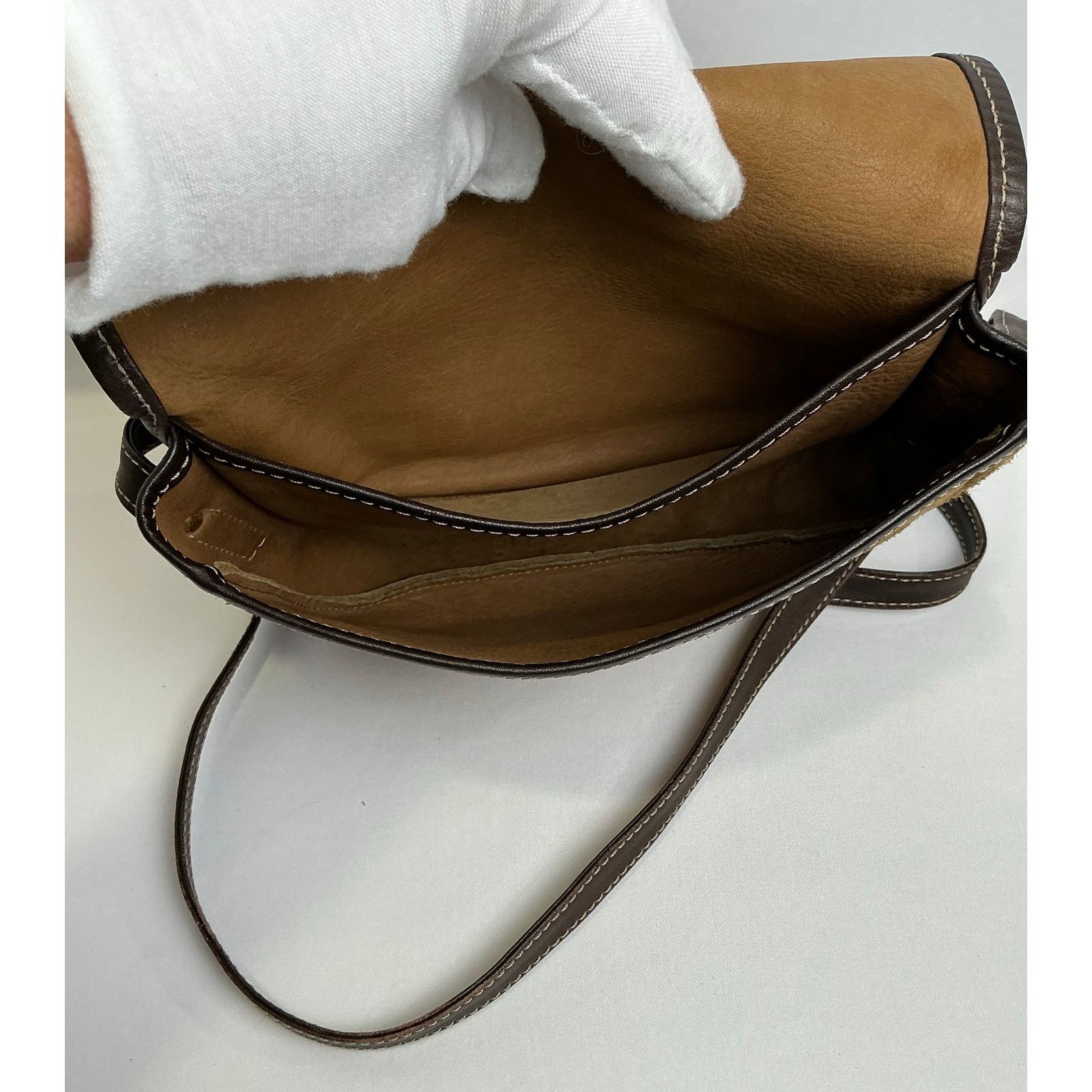 Loewe Vintage Loewe Crossbody Anagram Shoulder Bag Suede Leather Size ONE SIZE - 14 Thumbnail