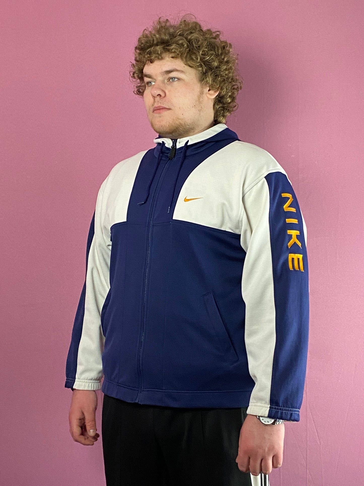 Nike 90s Nike Vintage Men's Hooded Track Jacket - L Size US L / EU 52-54 / 3 - 1 Thumbnail