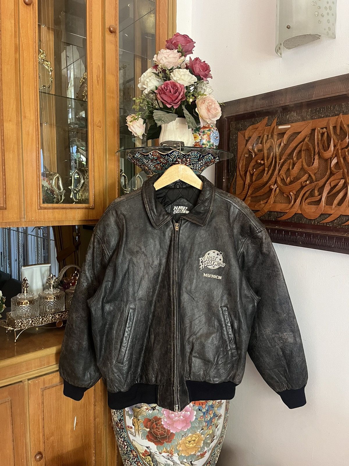 Planet Hollywood 1995 Planet Hollywood Munich, Germany Leather Jacket Size US XL / EU 56 / 4 - 5 Thumbnail