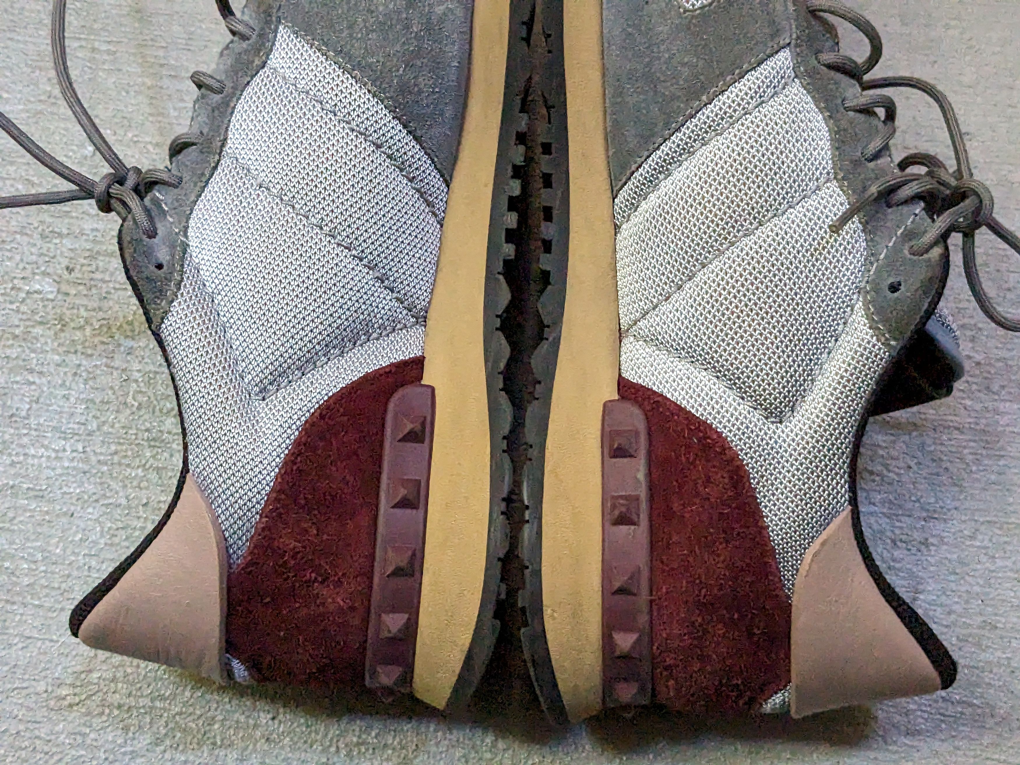 Valentino Rockrunner Sneakers Blue Burgundy 11 44 Suede