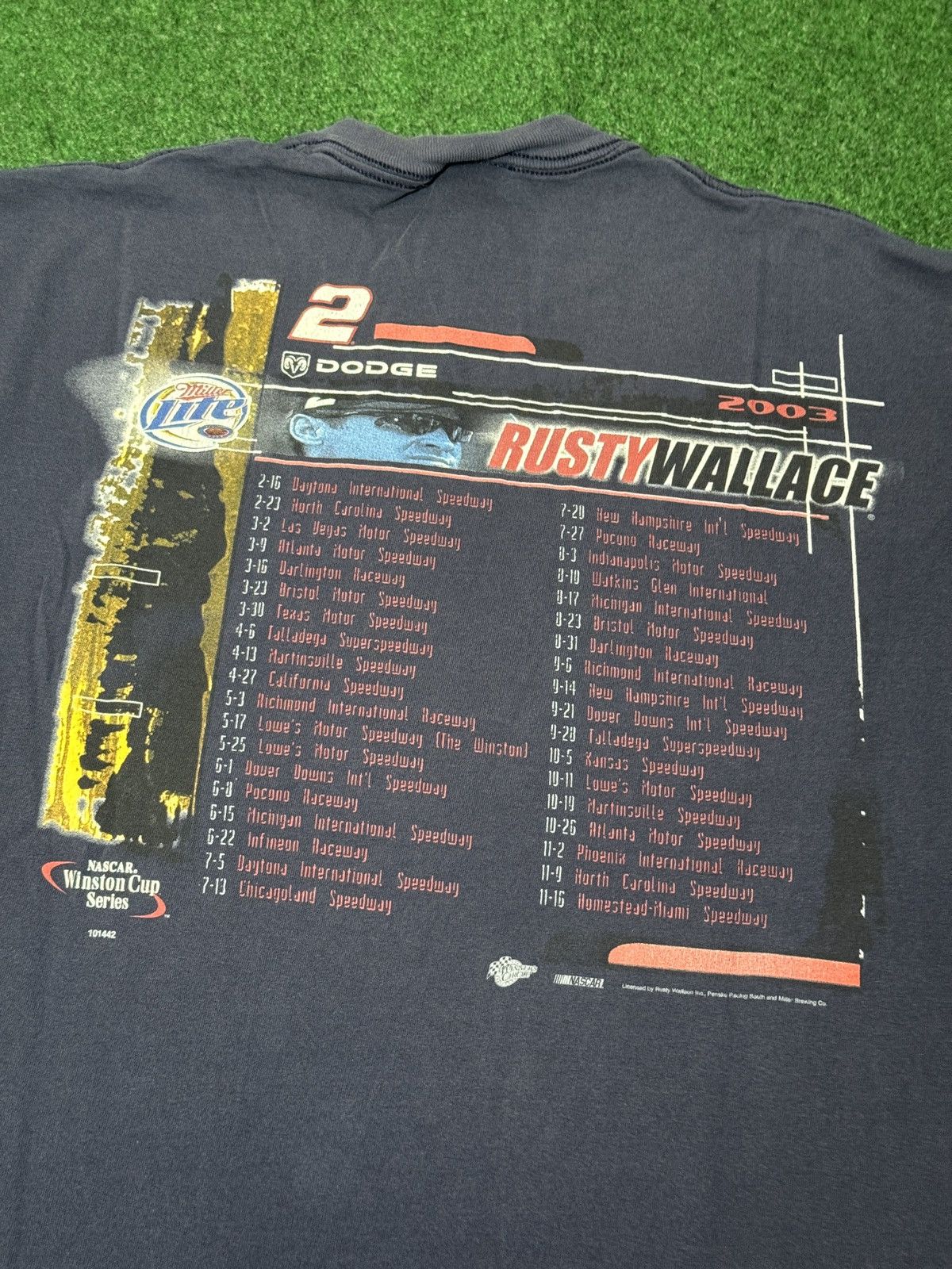 NASCAR Y2K Rusty Wallace Dodge Miller Lite Nascar T Shirt Size US L / EU 52-54 / 3 - 5 Thumbnail