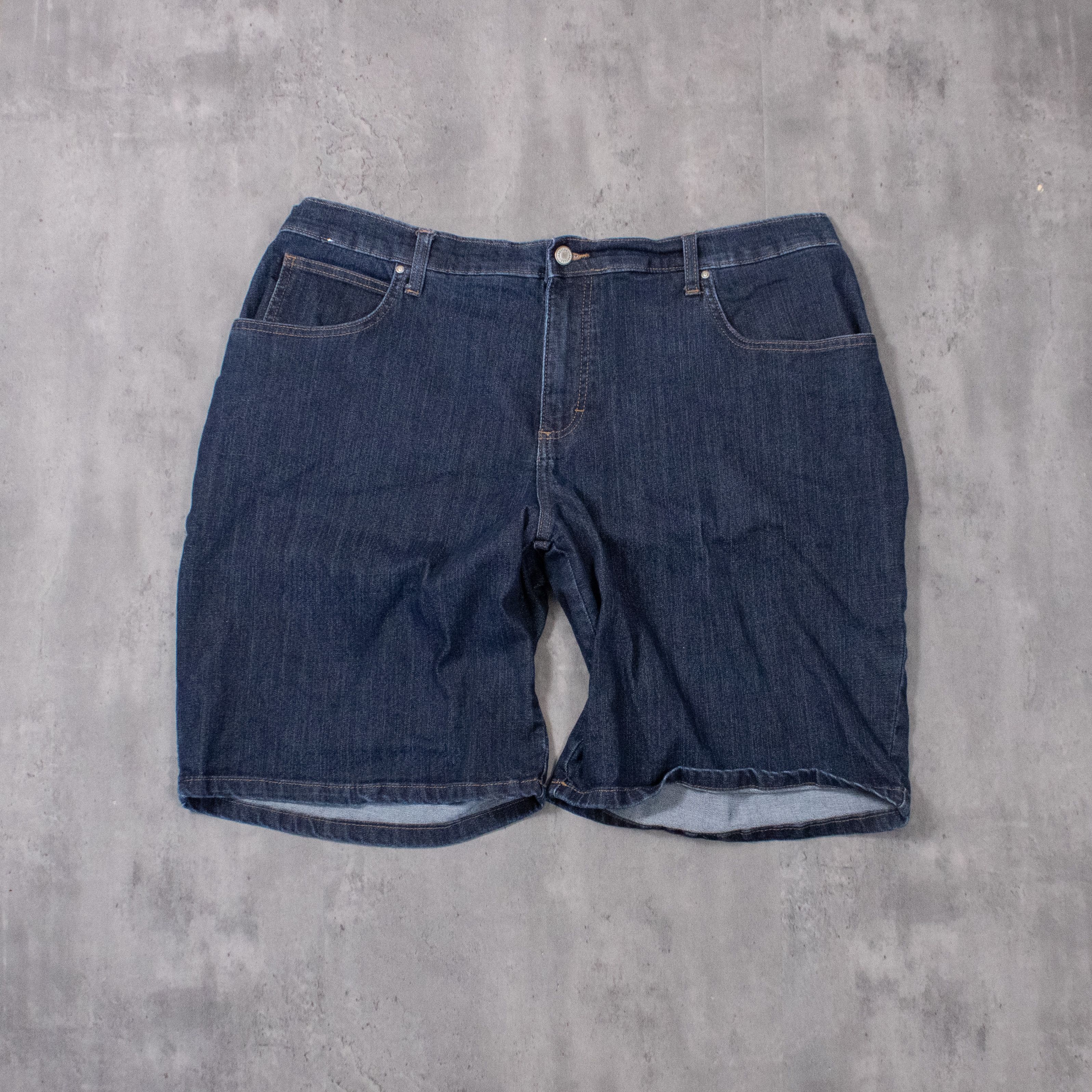 Lee Lee Indigo Baggy Relax Fit Jean Denim Jorts Y2K Style Shorts Size US 38 / EU 54 - 3 Thumbnail