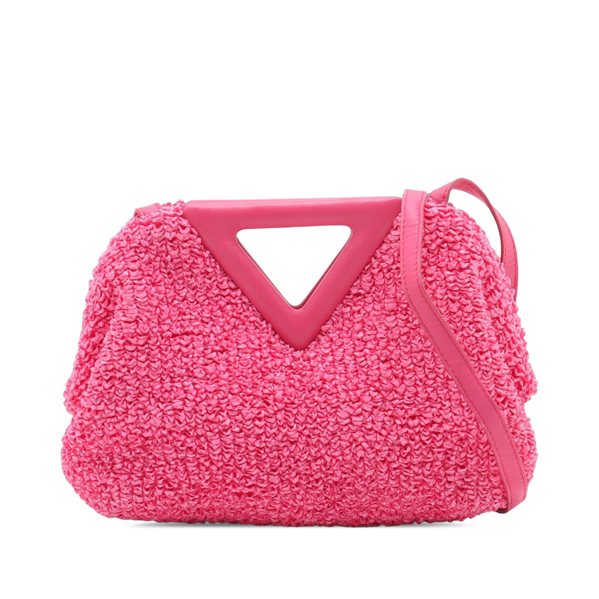 Bottega Veneta Small Boucle Curly Raffia The Point Triangle Satchel Size ONE SIZE - 1 Thumbnail
