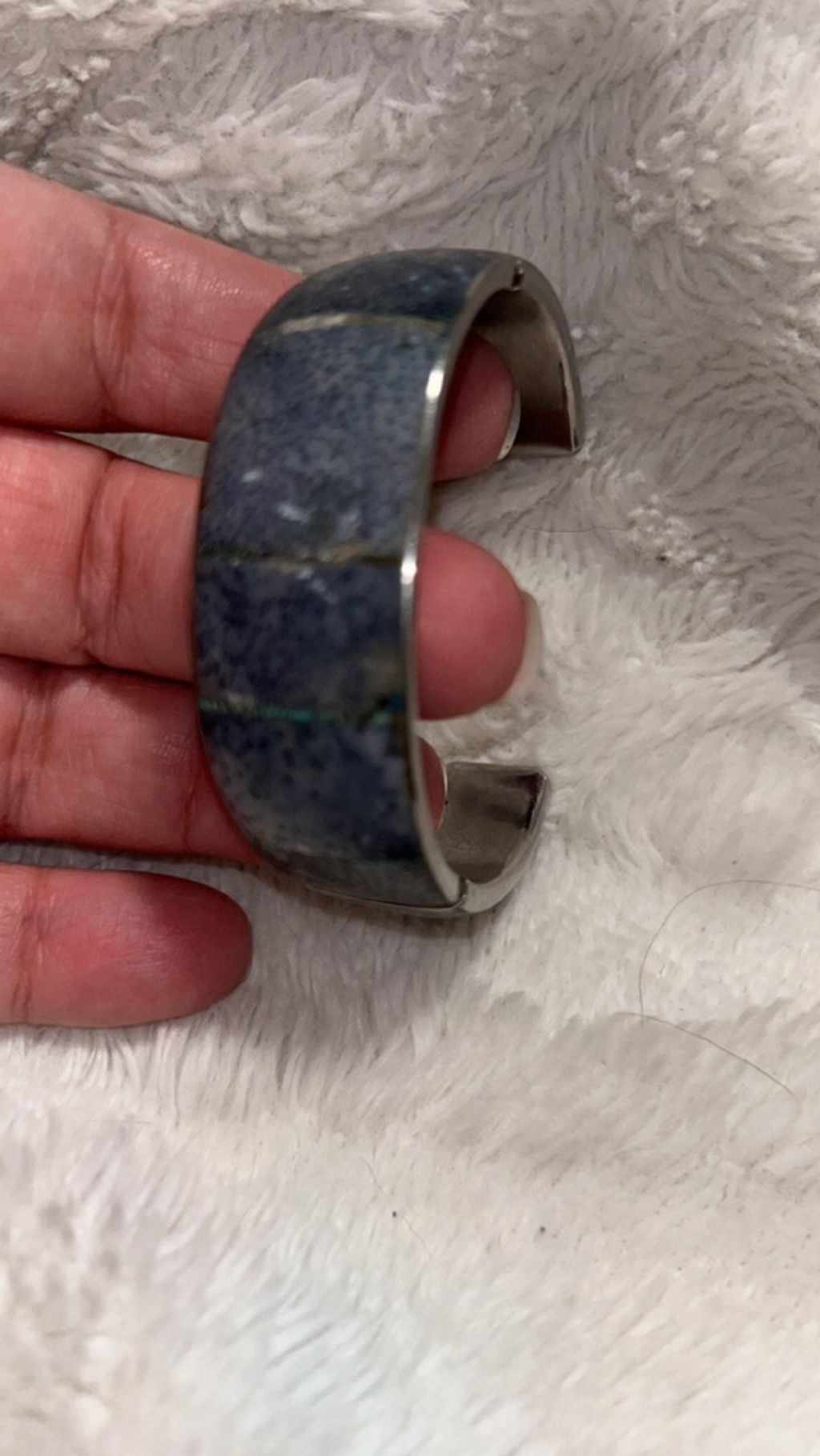The Unbranded Brand Women's Unbranded Gray Silver Cuff Bracelet One Size Size ONE SIZE - 2 Thumbnail