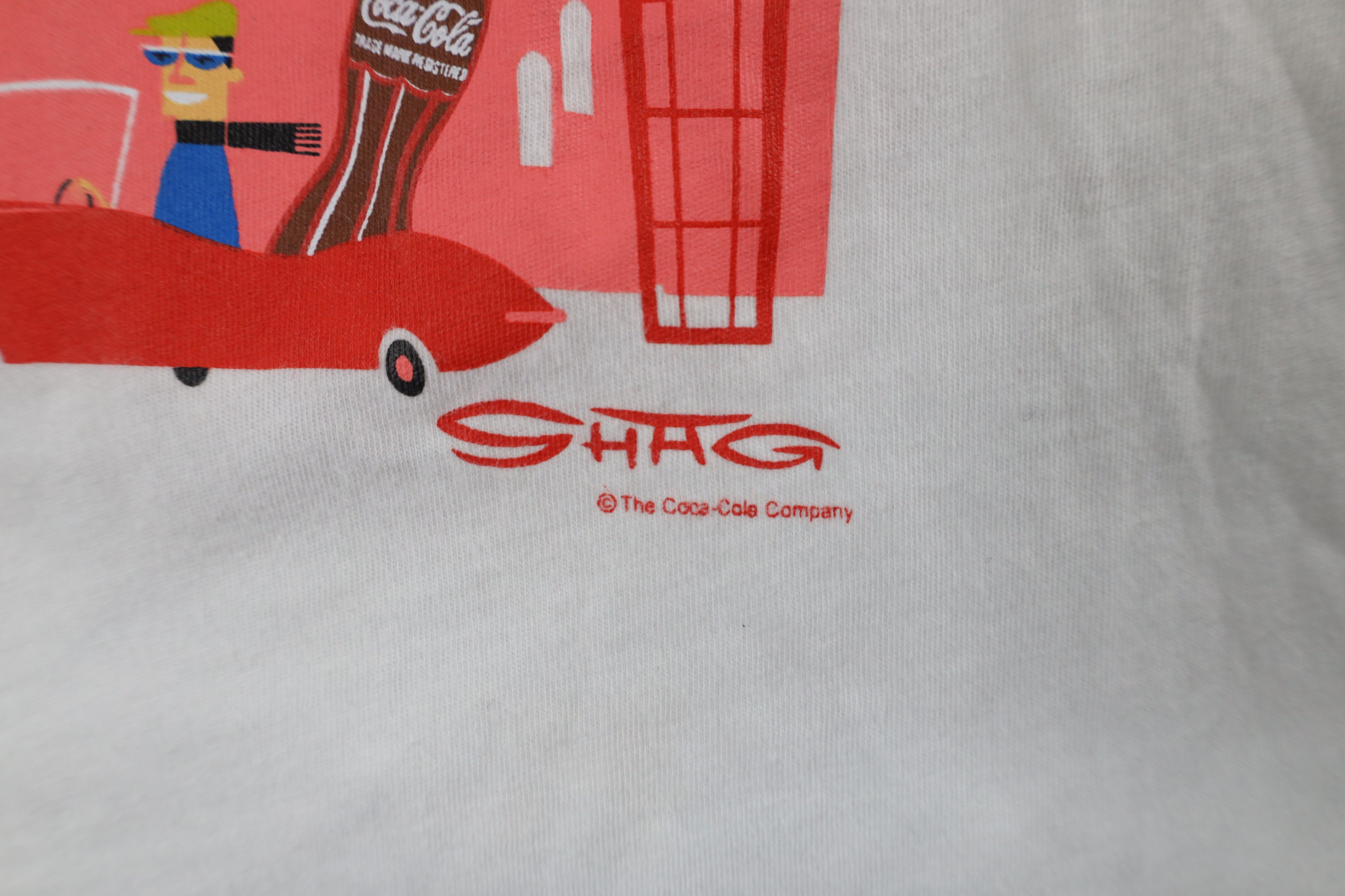 Coca Cola × Vintage Shag for Coca Cola London Short Sleeve T-Shirt White Cotton Size US L / EU 52-54 / 3 - 5 Thumbnail