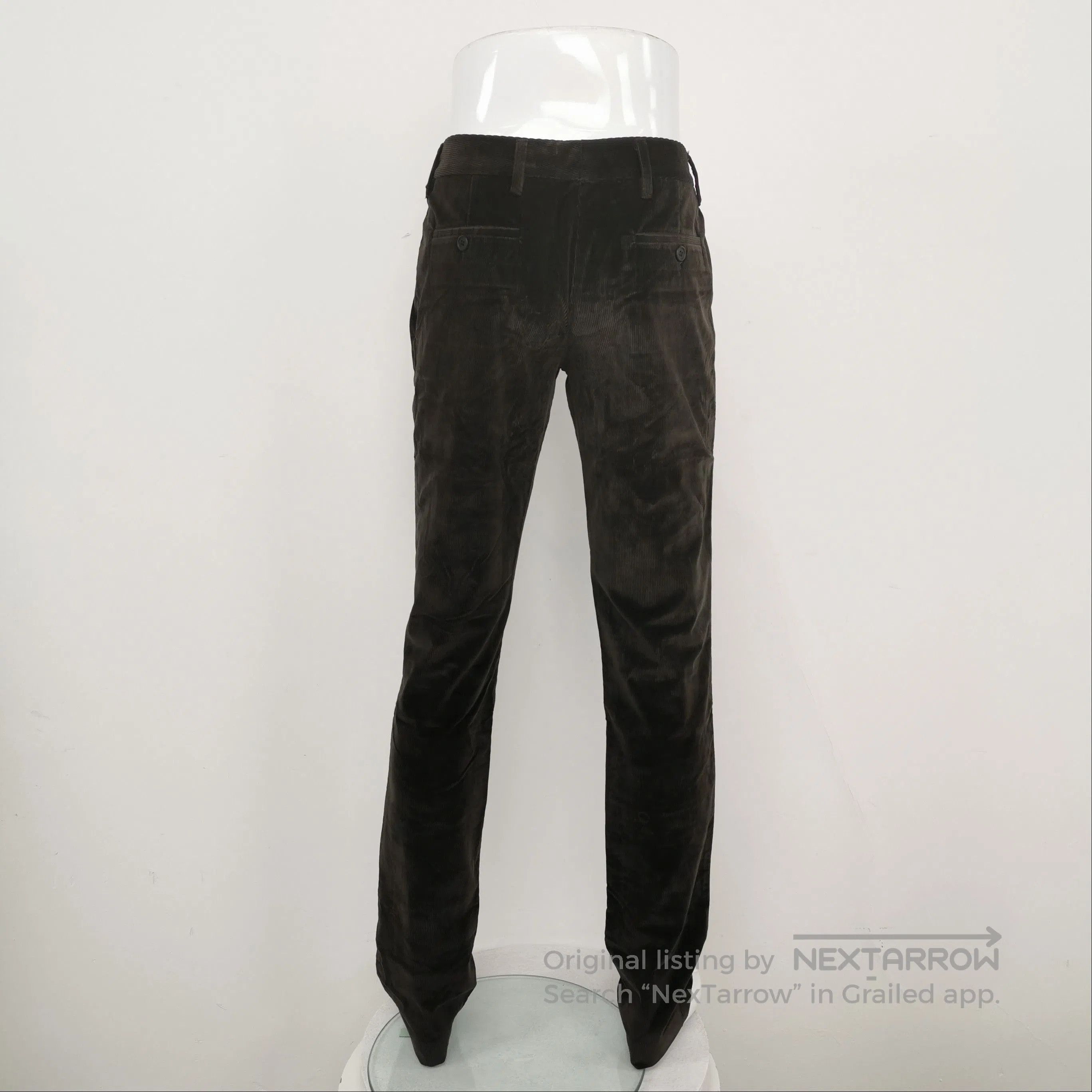 Prada Prada Cotton Straight Leg Trousers in Dark Color . Size 41" - 2 Thumbnail