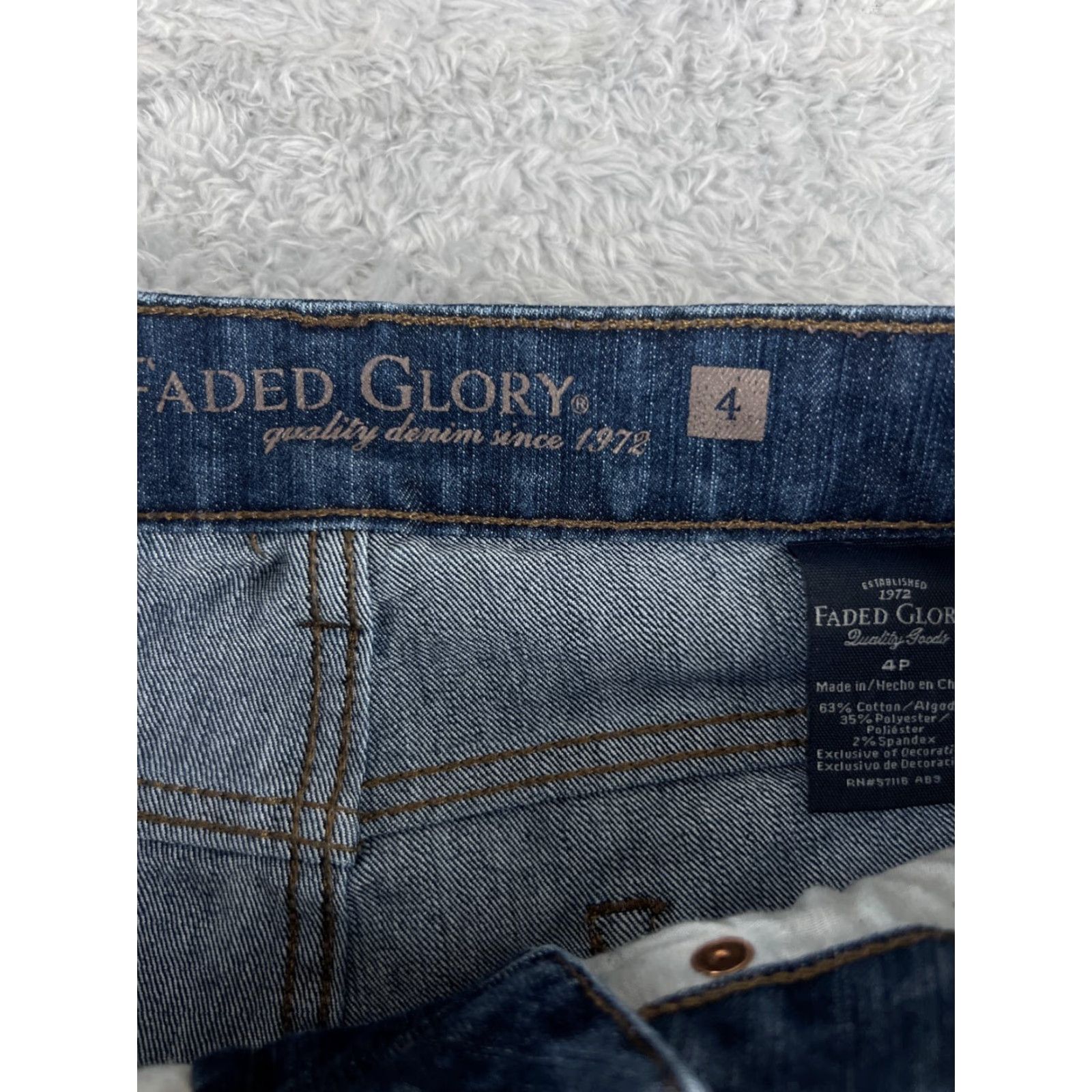 Faded Glory Faded Glory Jeans Women Bootcut Denim Blue 28x29 Cotton Stretch 4 Petite Low Rise 5-Pocket Size 27" / US 4 / IT 40 - 6 Thumbnail