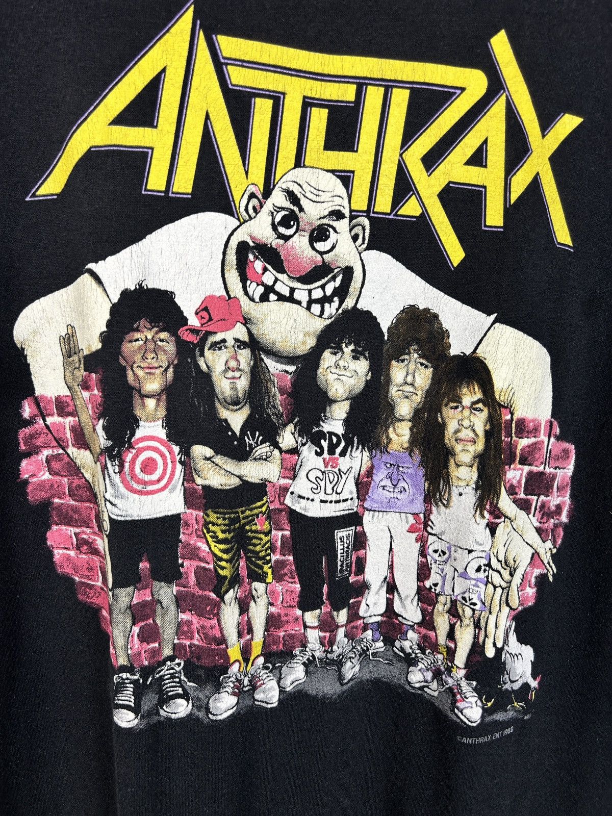 Band Tees 80s Vintage 1988 Anthrax State Of Euphoria T-Shirt Black XL Size US XL / EU 56 / 4 - 2 Thumbnail