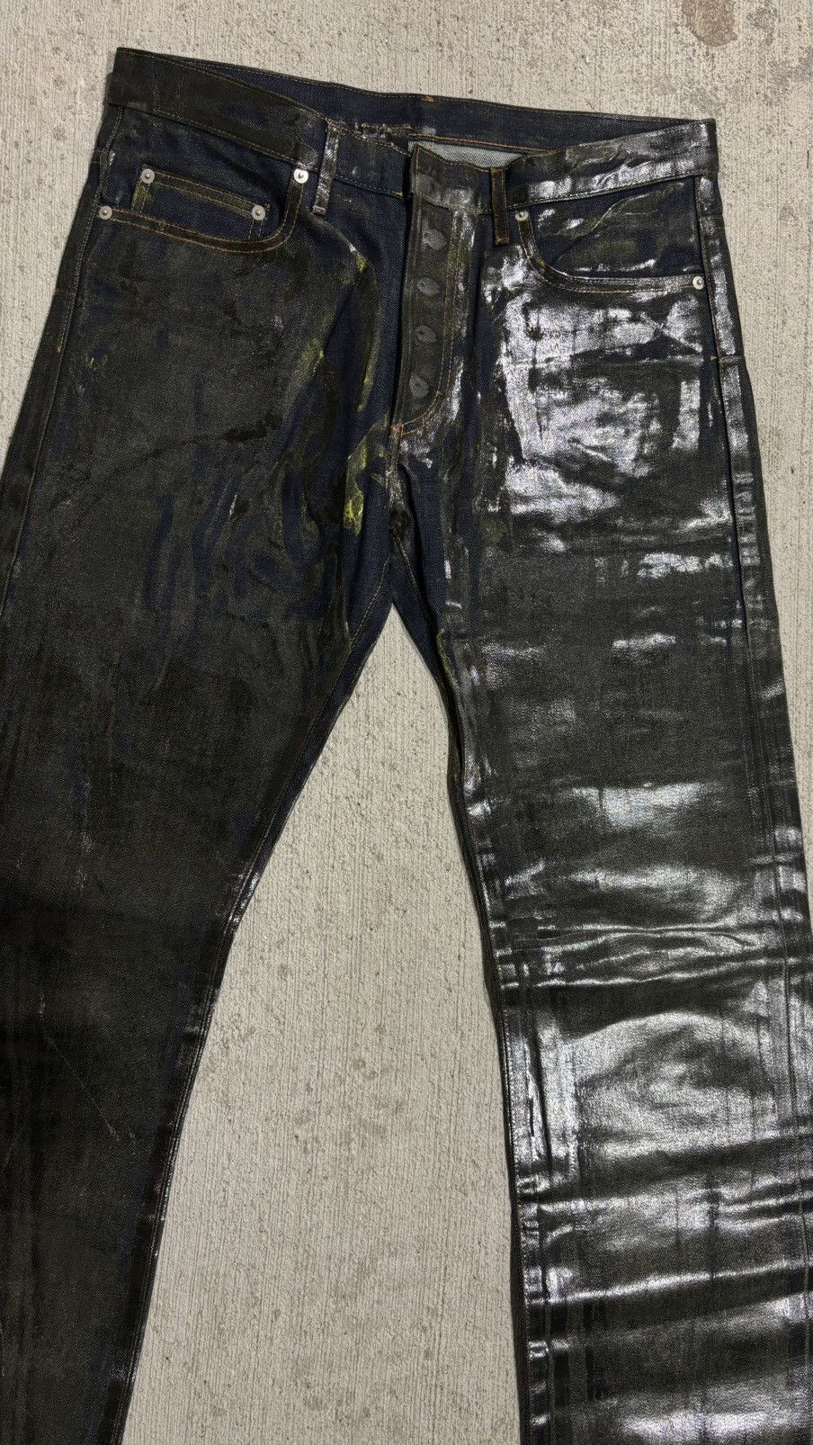 Dior × Hedi Slimane AW03 Dior Homme By Hedi Slimane Waxed Luster Denim Size US 32 / EU 48 - 2 Thumbnail