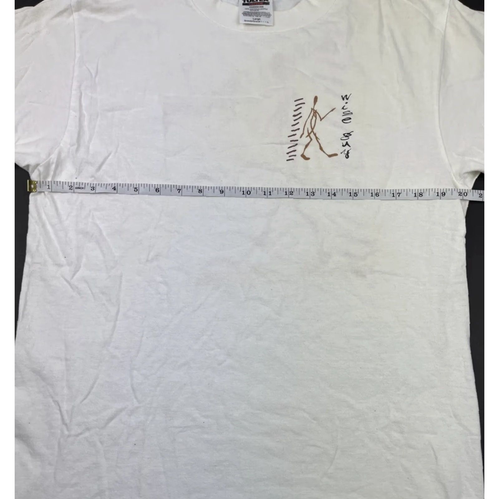 Tultex VINTAGE Tultex 90s T-Shirt Mens L White Graphic Jesus God Religion Walk With The Wise USA Size US L / EU 52-54 / 3 - 5 Thumbnail