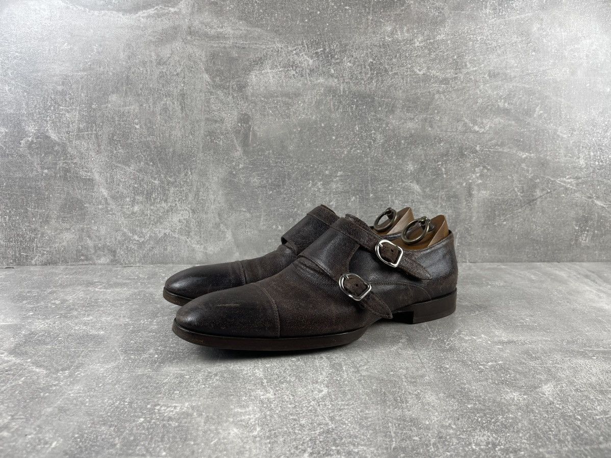 Officine Creative Officine Creative Distressed Leather Double Monk Strap Shoe Size US 8 / EU 41 - 1 Thumbnail