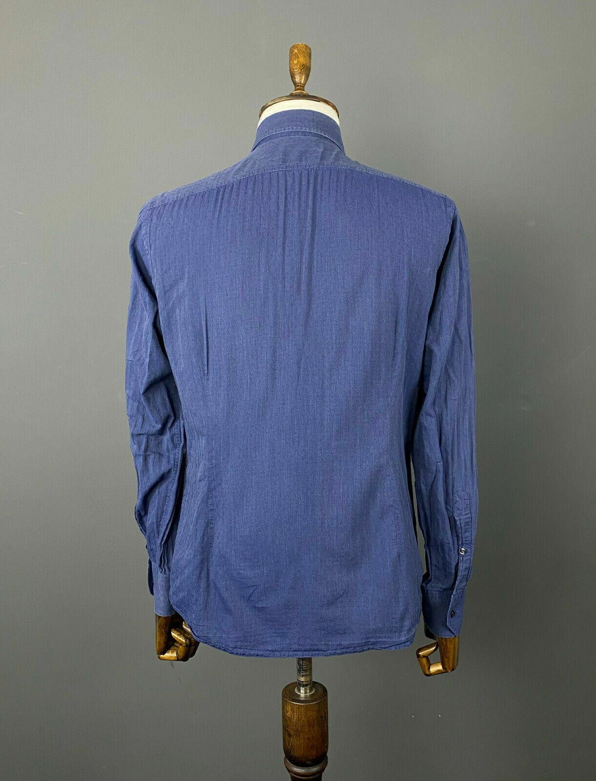 Eton Men ETON Slim Fit Blue Long Sleeve Button Up Shirt Size 41 Size US M / EU 48-50 / 2 - 6 Thumbnail