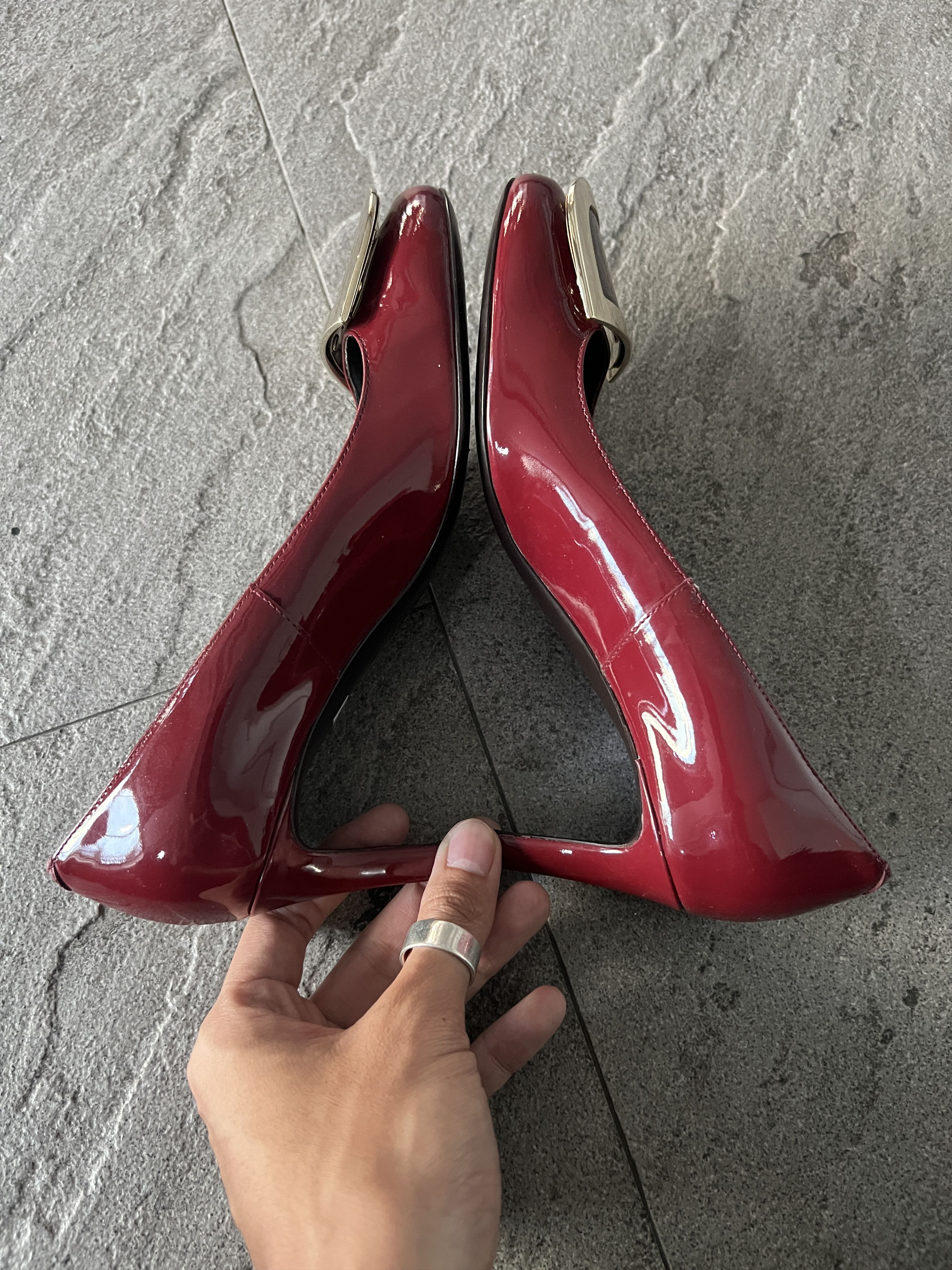 Roger Vivier Roger Vivier Red Patent Belle Vivier Heels 34.5 Size US 4.5 / IT 34.5 - 6 Thumbnail