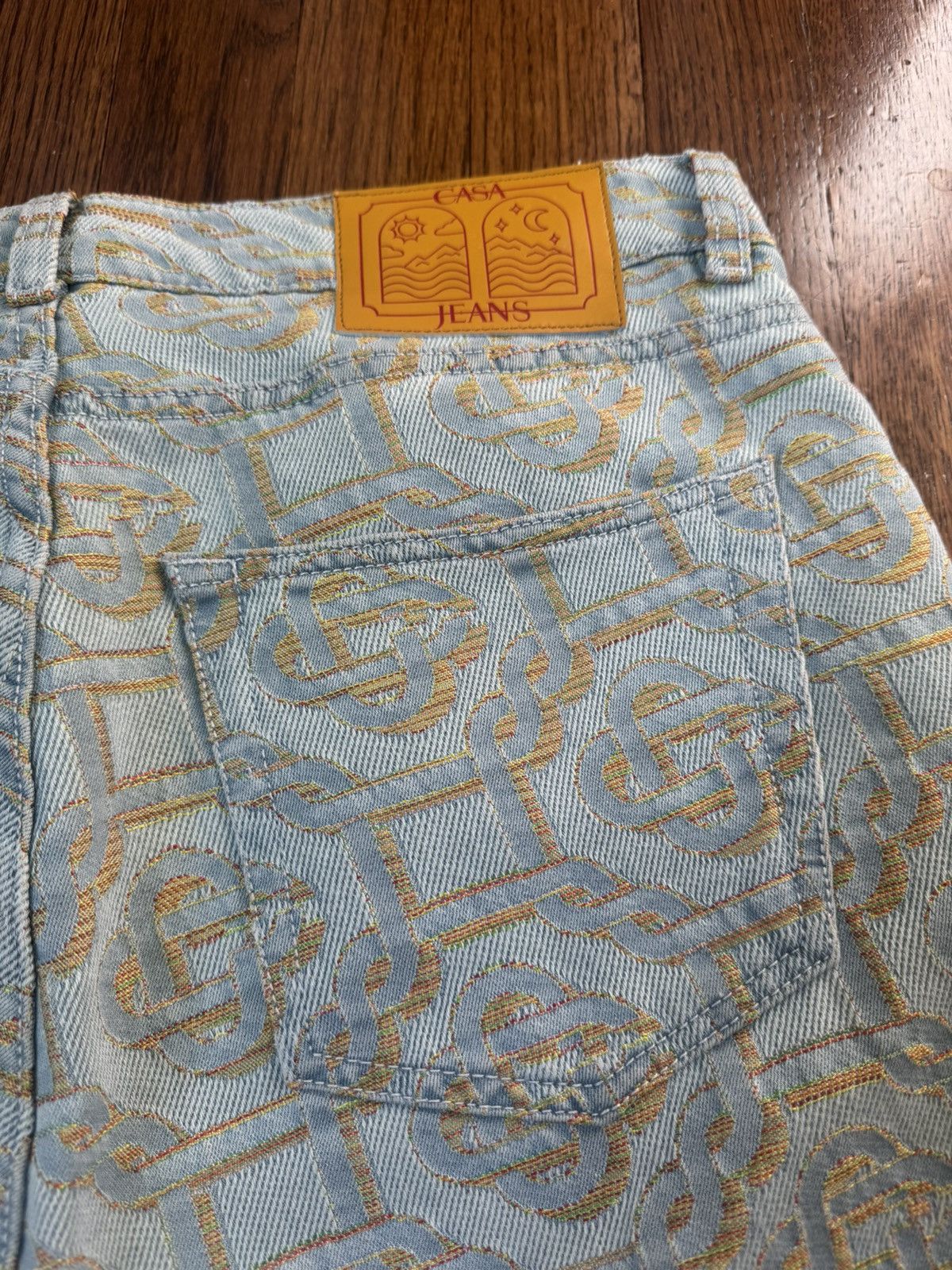 Casablanca Casablanca Monogram Print Denim Jeans Size US 32 / EU 48 - 7 Thumbnail