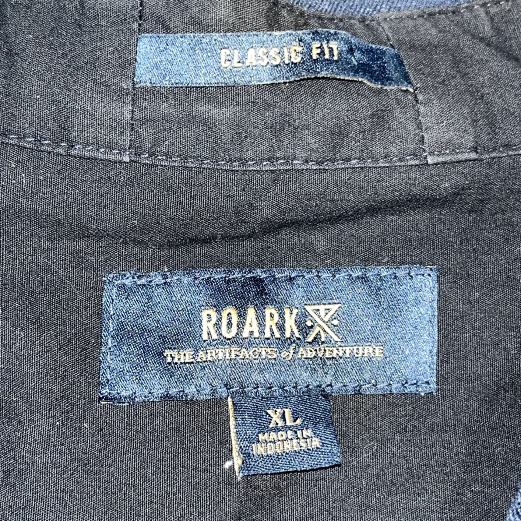 Roark VINTAGE not applicable; Roark Shirt Diablo Flannel Striped Blue Brown Wool Men’s XL Snap up Classic Fit Shirt Size US XL / EU 56 / 4 - 2 Thumbnail