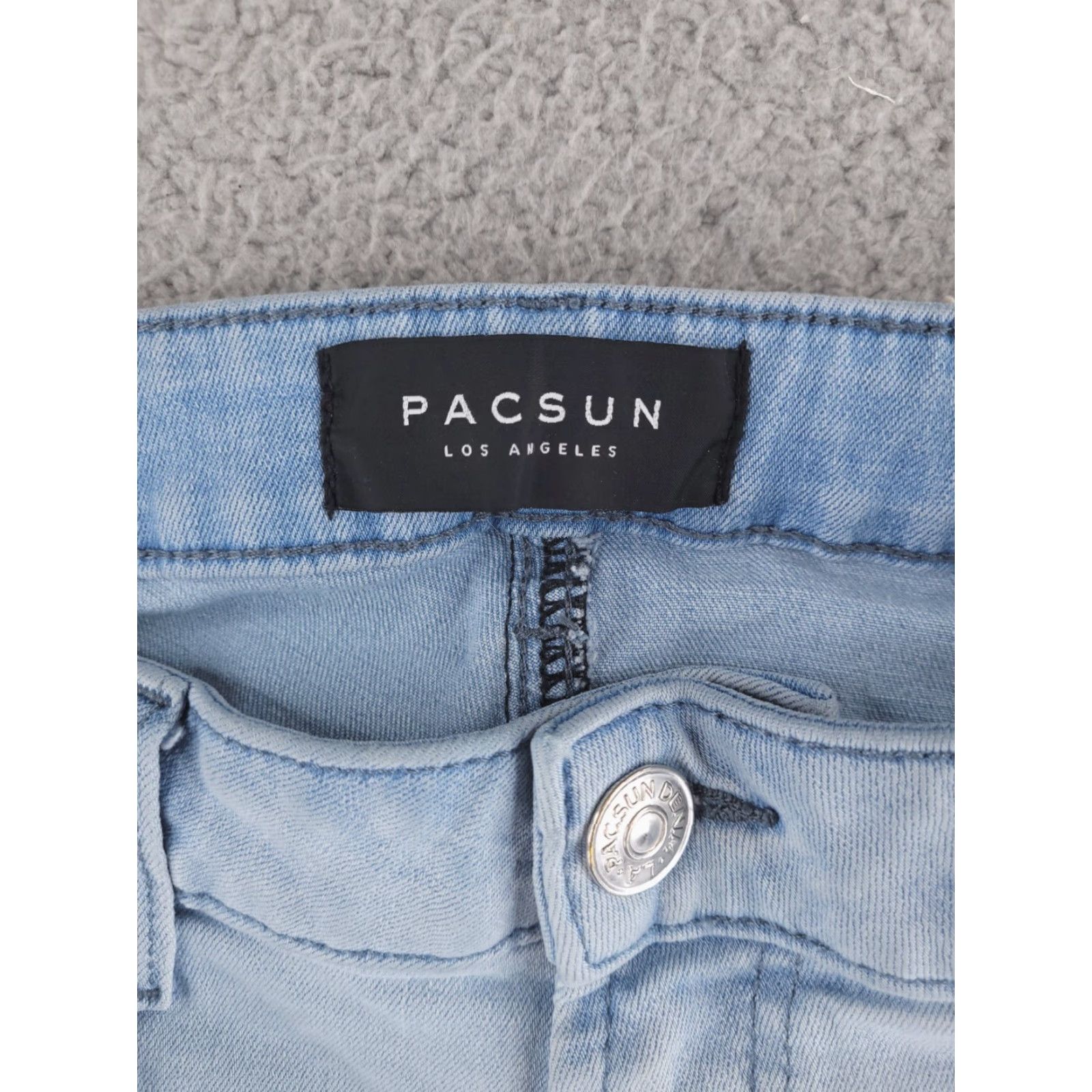 Pacsun Pacsun Jeans Mens 31x27 Blue Skinny Distressed Ripped Light Wash Jeans Mens Size US 31 - 5 Thumbnail