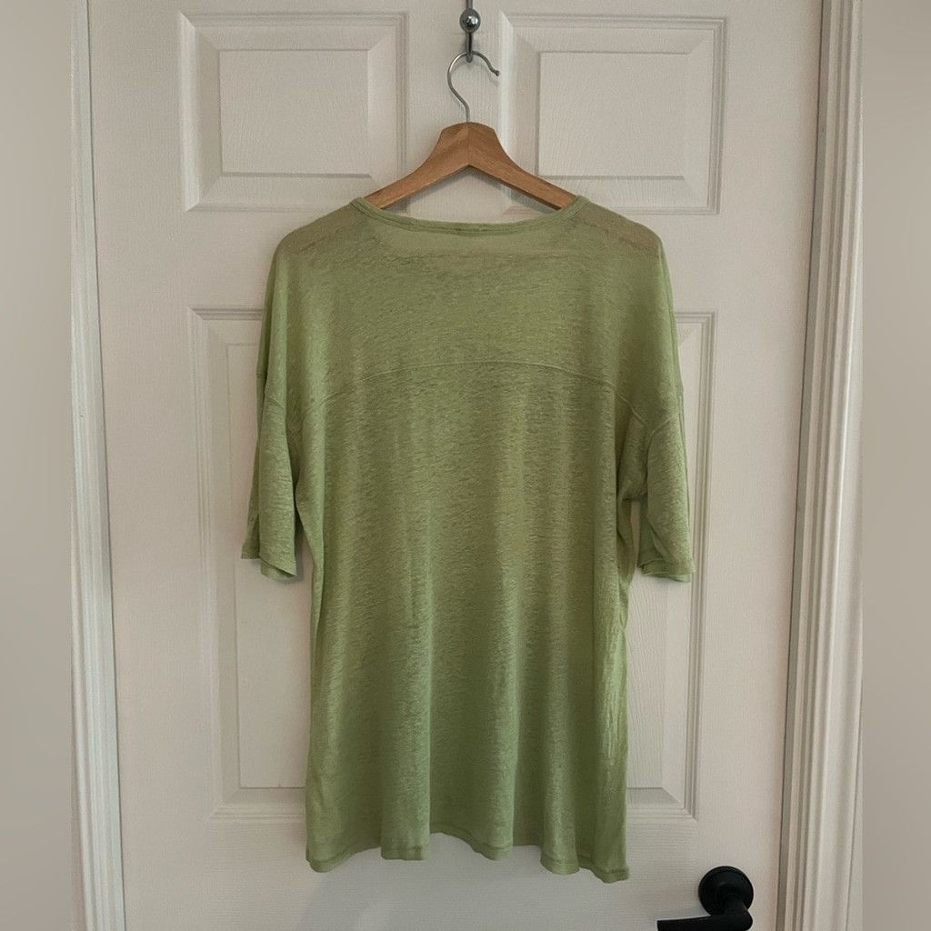 Aritzia Wilfred Free 100% Linen Oversized Tee – Green, Short Sleeve Size XS / US 0-2 / IT 36-38 - 2 Thumbnail