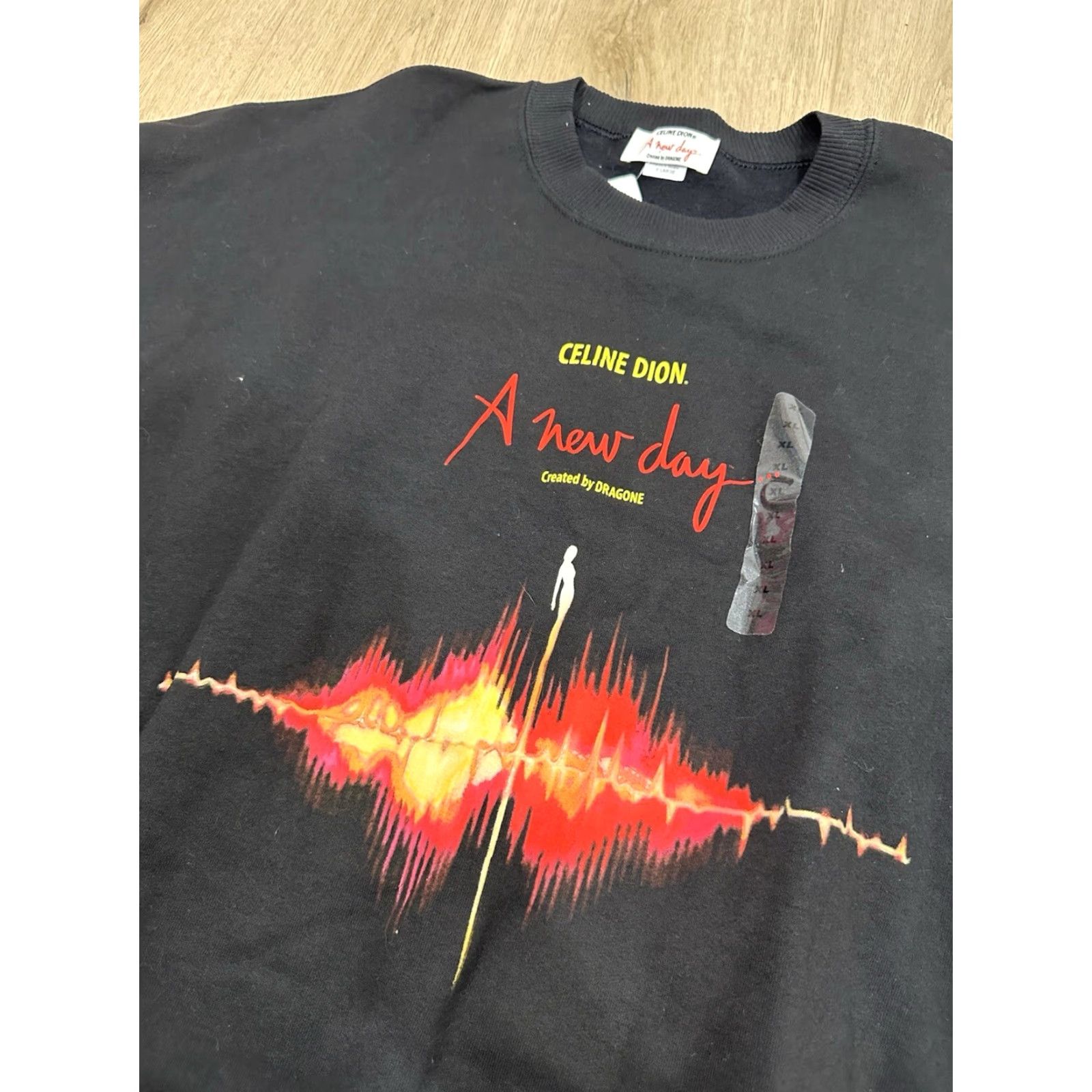 Celine VINTAGE Celine Dion Sweatshirt XL Unisex Adults Black Cotton Blend Crew Neck Pullover 2002 A New Day By Dragone NWT Size XL / US 12-14 / IT 48-50 - 5 Thumbnail