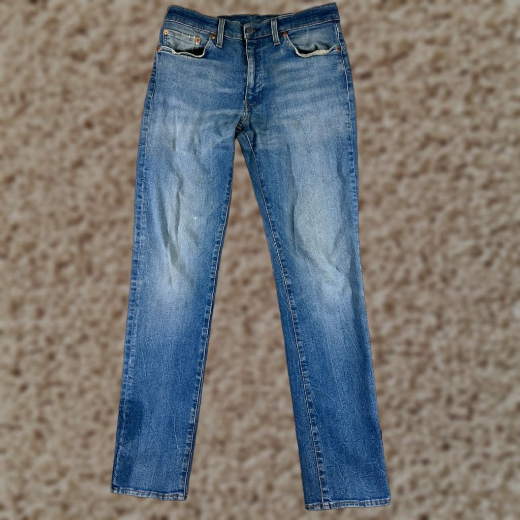 Levi's Levi's 511 Jeans Adult 31 Denim Blue Cotton Blend Slim Straight 5-Pocket Regular Read Read Size US 31 - 1 Thumbnail