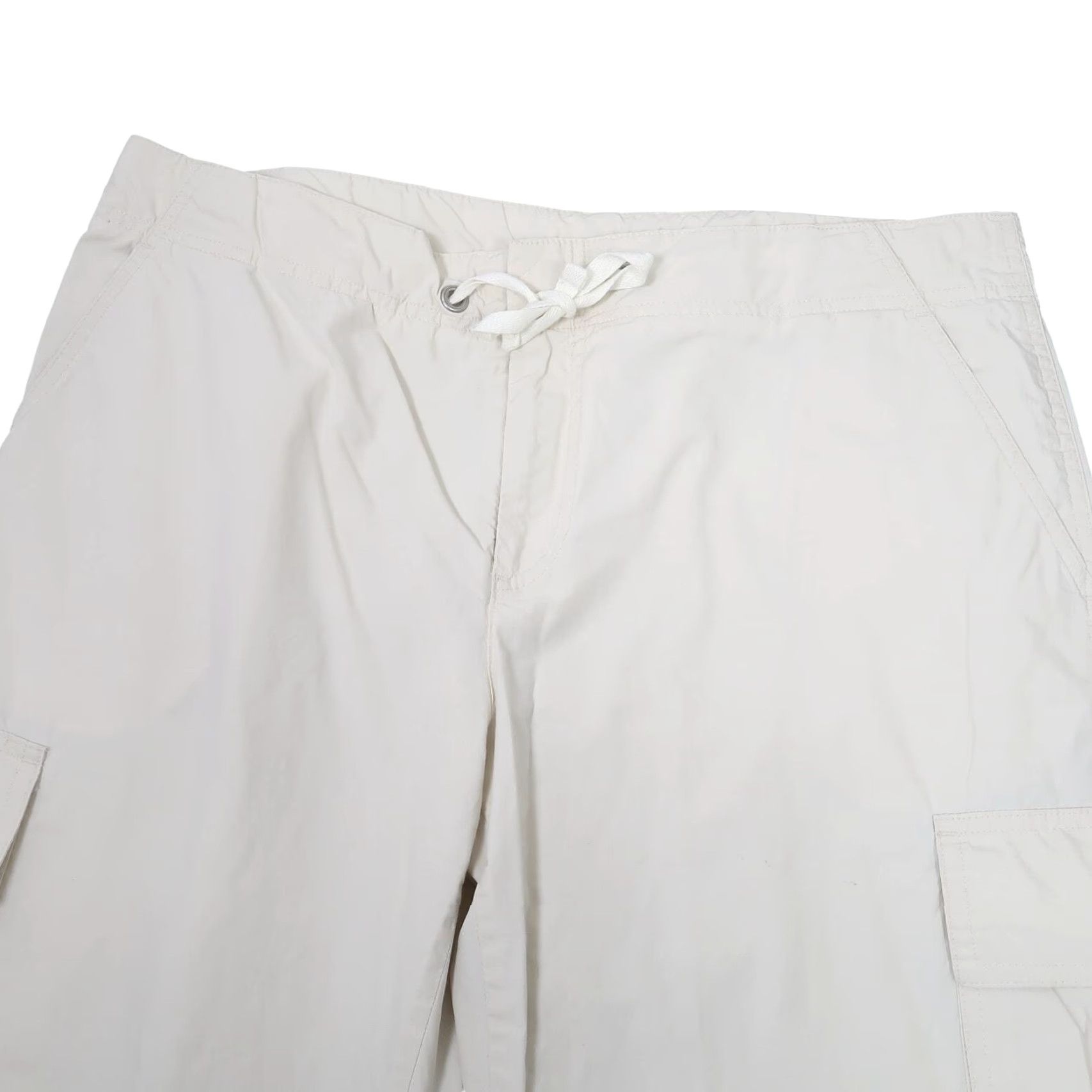 Gap VINTAGE Gap cream khaki mid rise wide leg cargo pants Womens L 90s Casual Cotton Pants Size 36" / US 14 / IT 50 - 2 Thumbnail