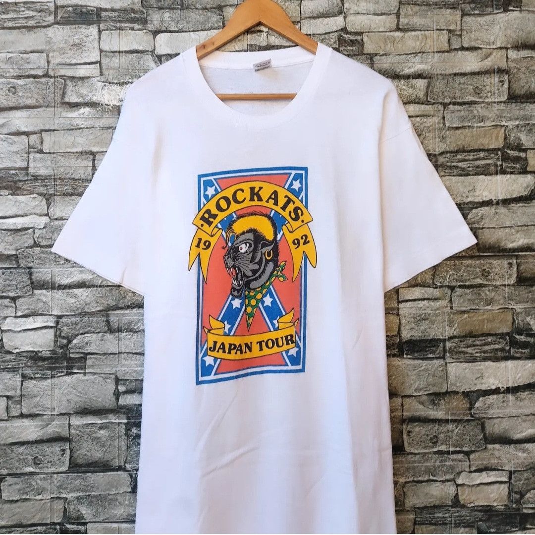 Band Tees Vintage 90s Rockats Japan Tour 1992 Tshirt Size US L / EU 52-54 / 3 - 3 Thumbnail