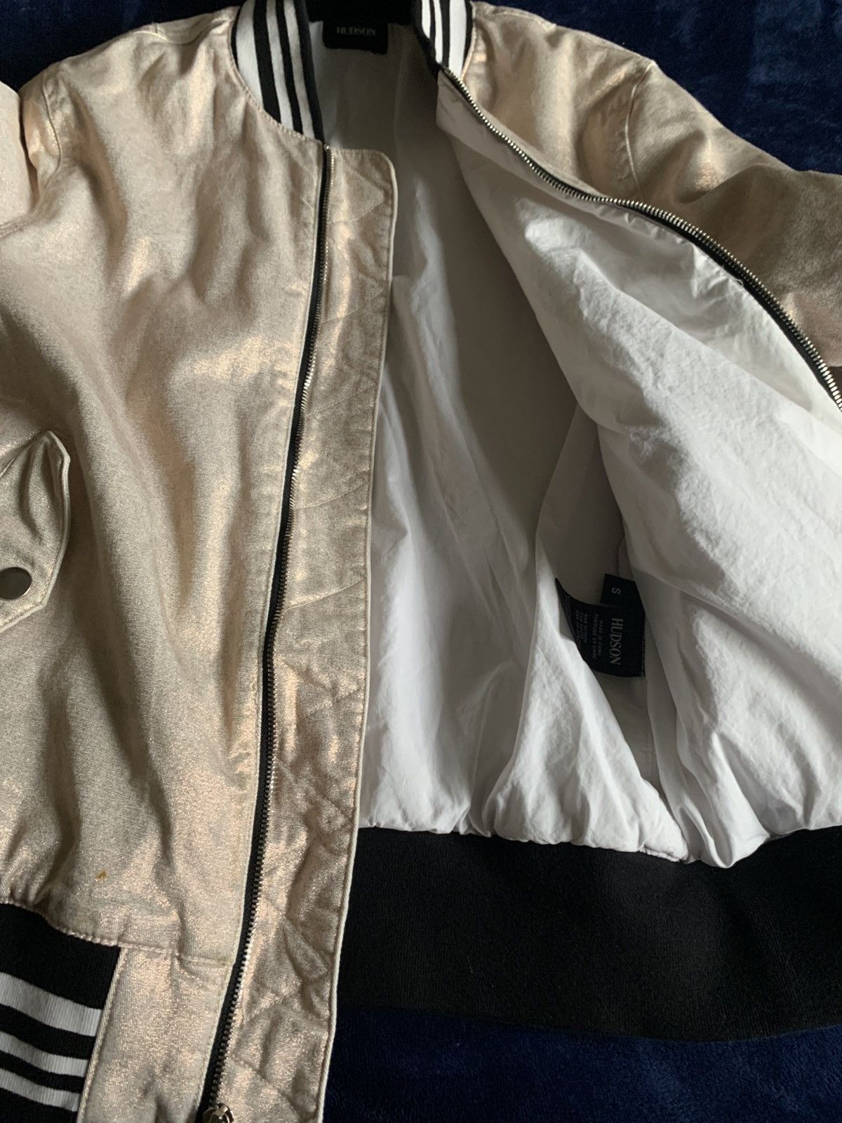 Hudson Hudson Bomber Jacket Sparkly Pink Streetwear Vintage Fashion Size S / US 4 / IT 40 - 18 Thumbnail