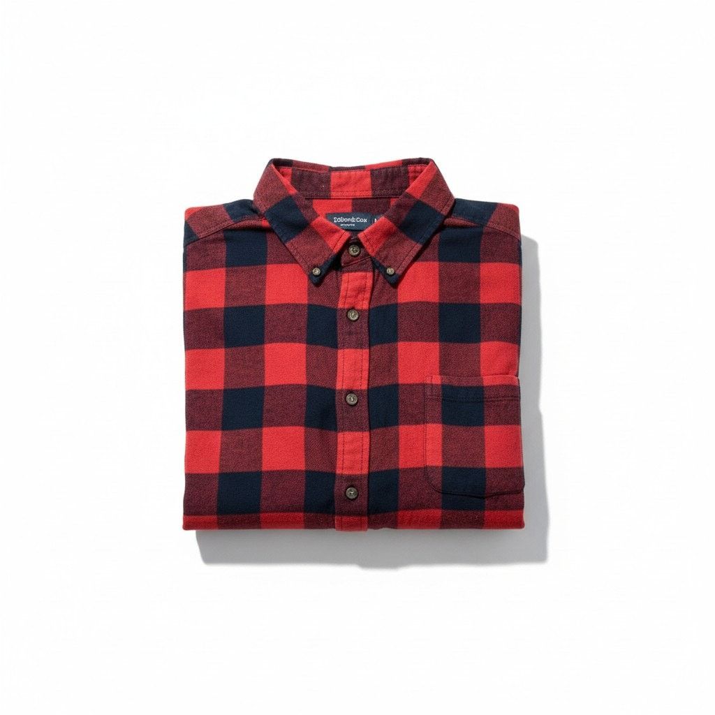 Croft & Barrow Men’s Red Black Buffalo Plaid Flannel Shirt – XL Size US XL / EU 56 / 4 - 3 Thumbnail