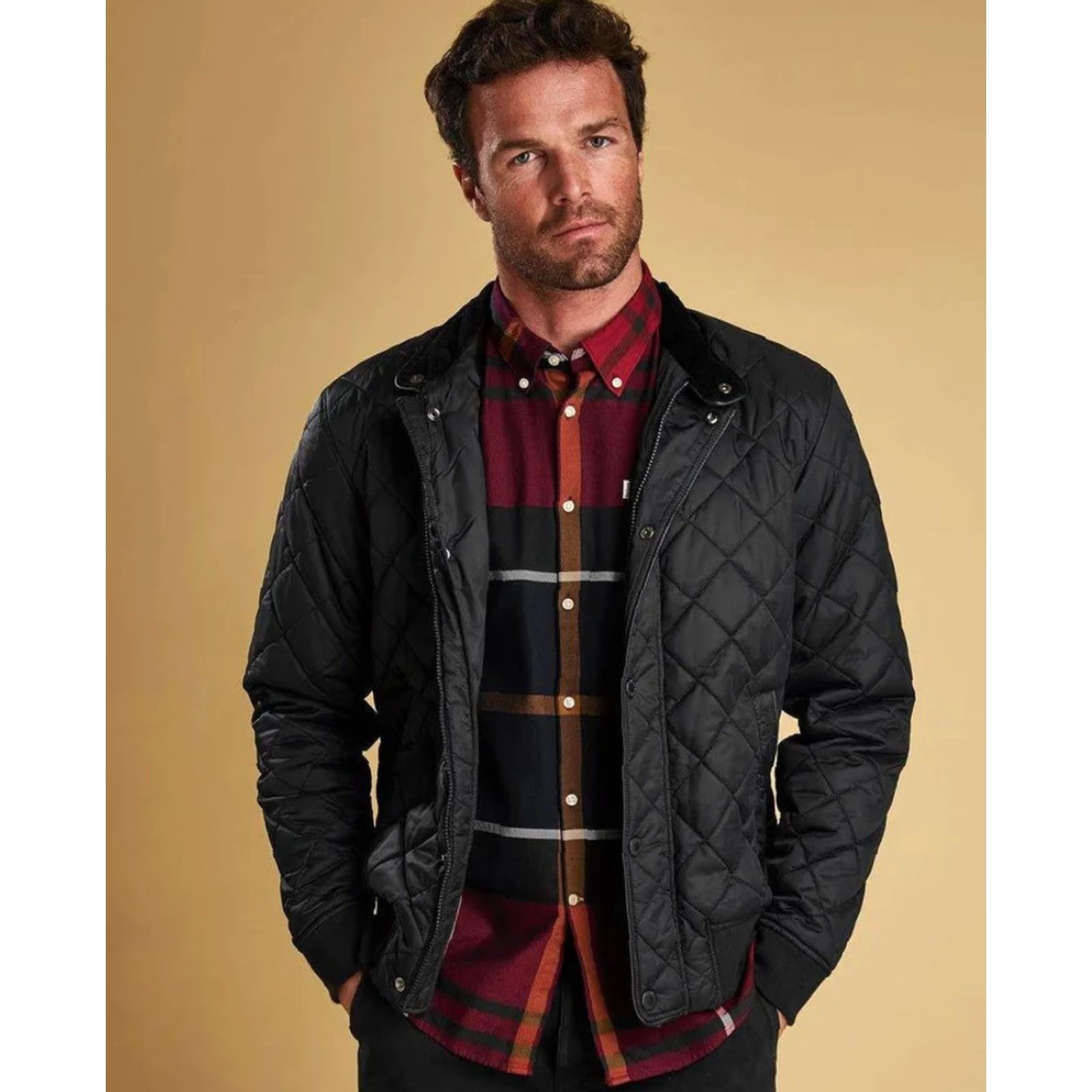 Barbour Barbour Edderton Bomber Jacket Men's XXL Black Lightweight Quilted Snap Size US XXL / EU 58 / 5 - 2 Thumbnail