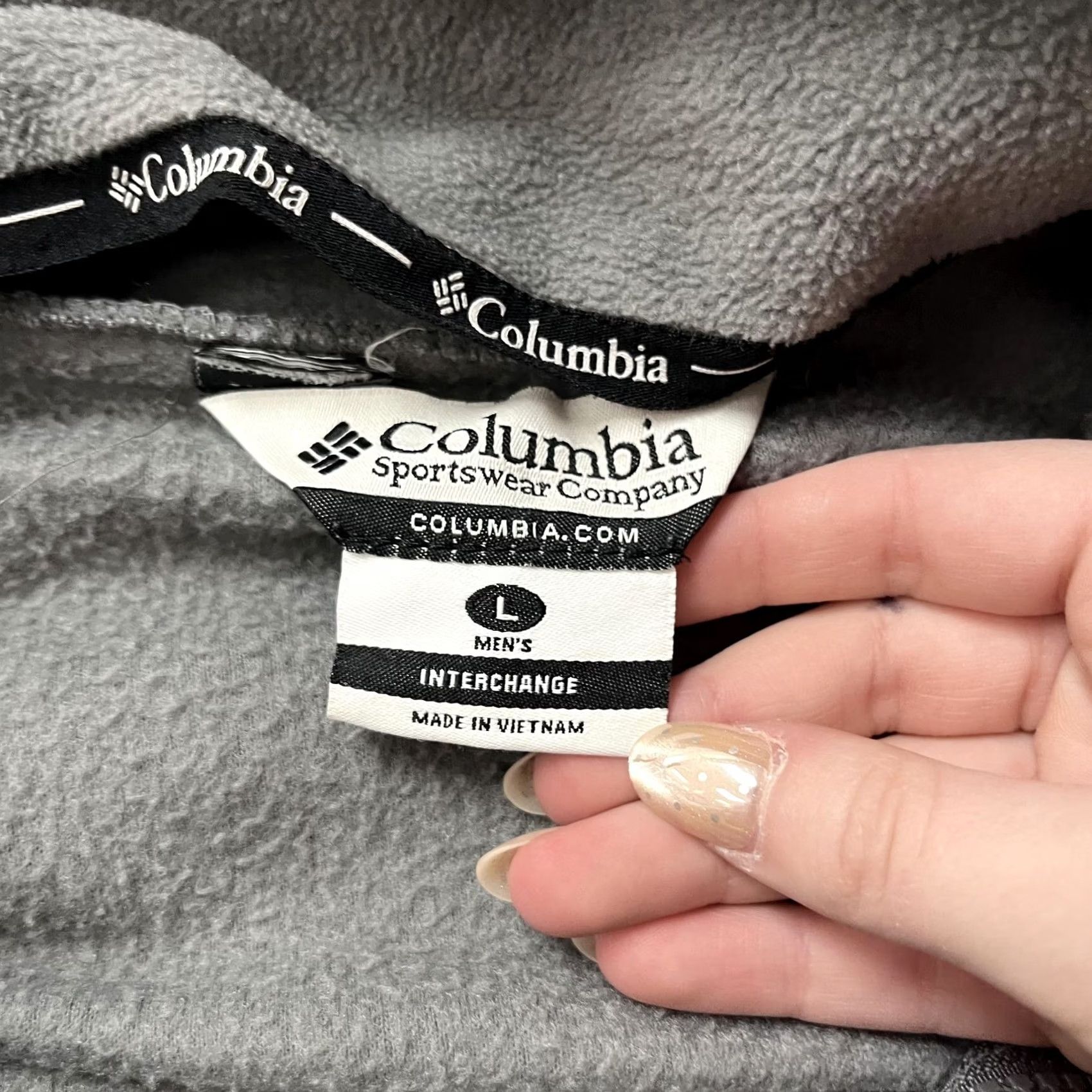 Vintage Columbia Interchange Fleece Jacket Mens Large Gray Full Zip Pockets Outdoor Hiking Walking Size US L / EU 52-54 / 3 - 4 Thumbnail