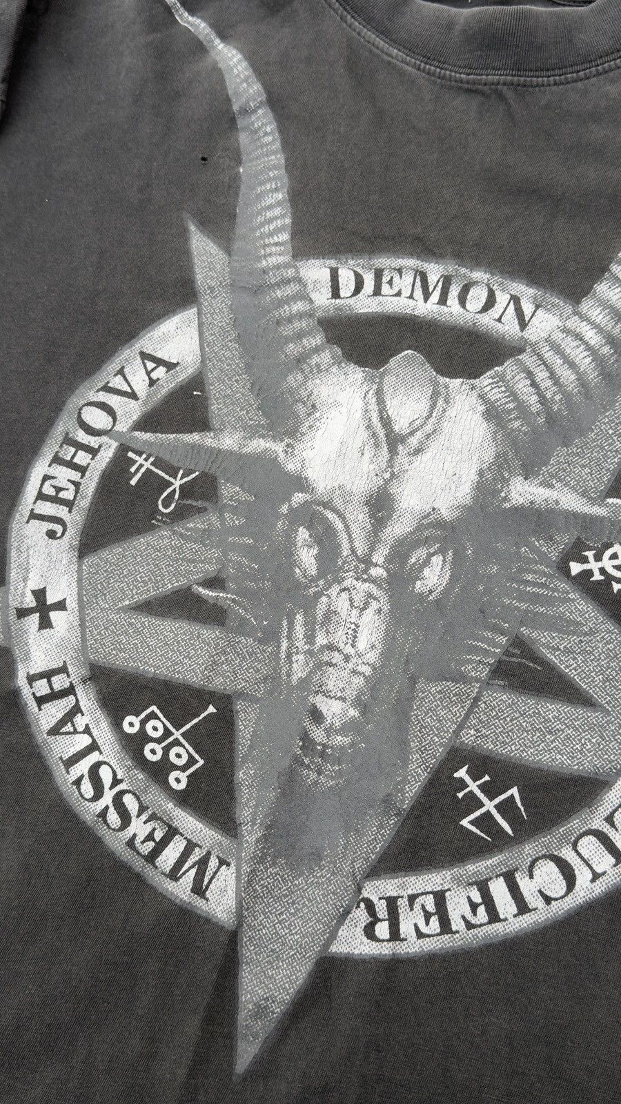 Vintage Demon Adonai Lucifer Messiah Jehova Black Metal Vintage 90s Size US XL / EU 56 / 4 - 11 Thumbnail