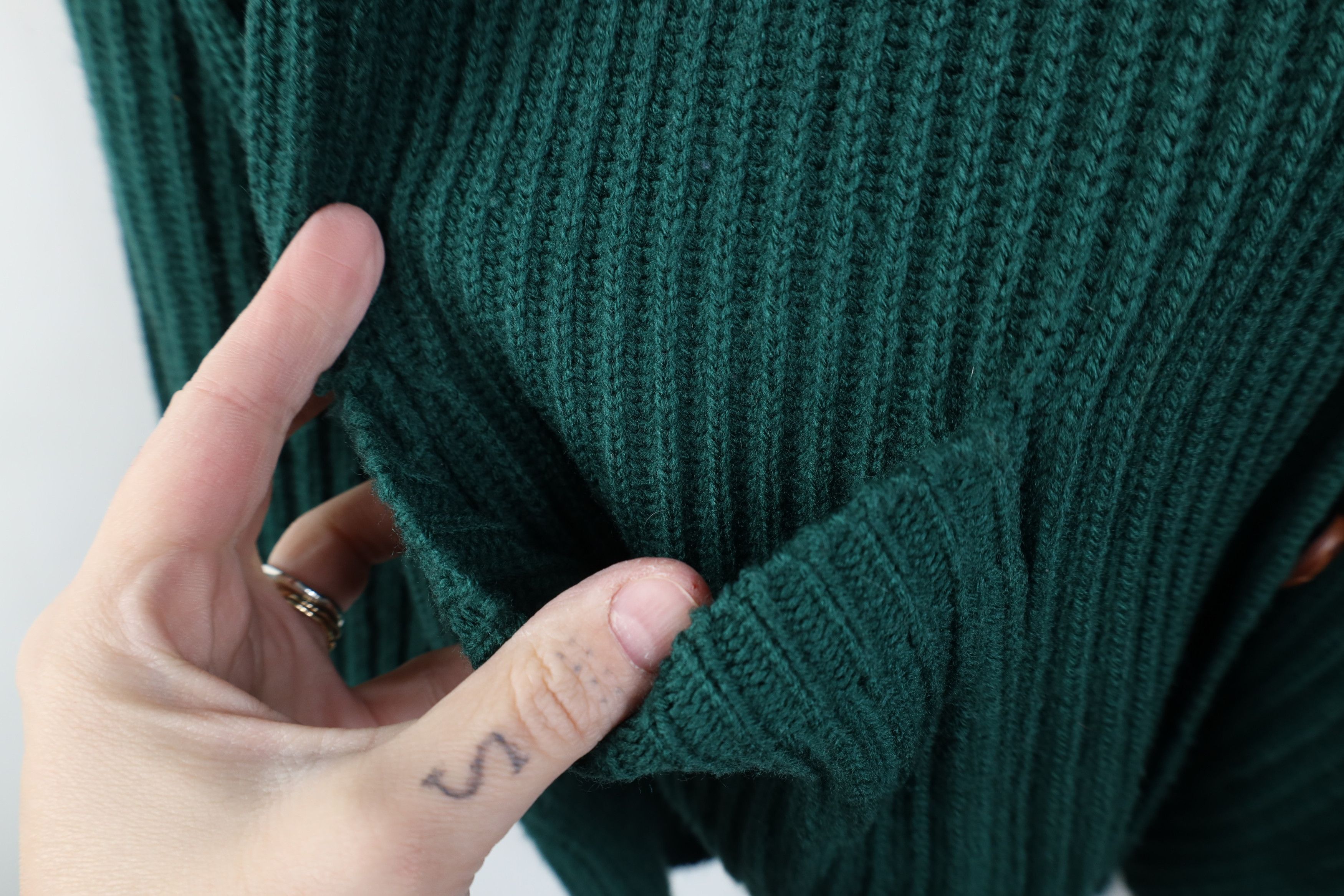 Vintage Vintage 90s Streetwear Heavy Chunky Ribbed Cardigan Sweater Size US M / EU 48-50 / 2 - 5 Thumbnail