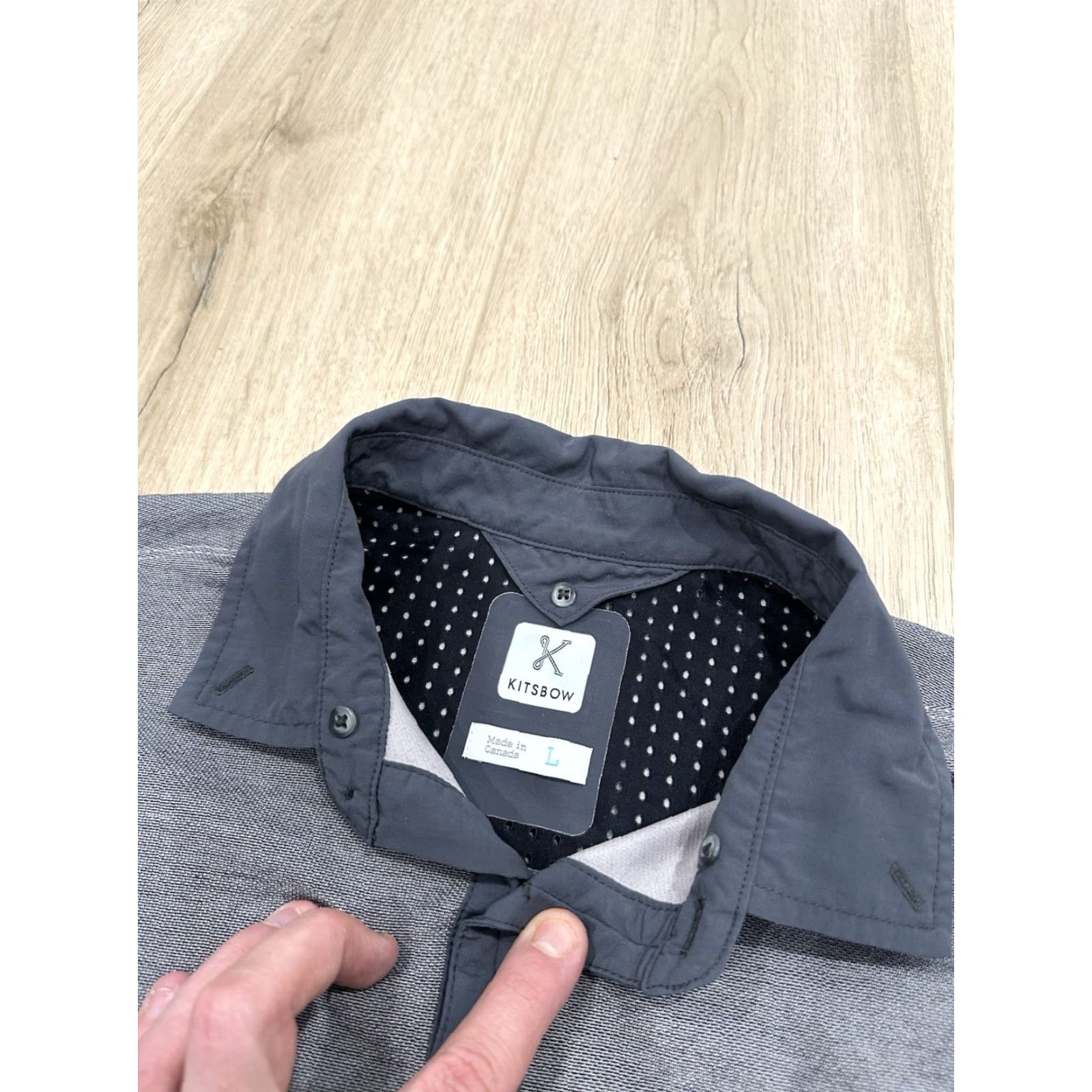 Vintage Kitsbow Polo Shirt Jersey L Merino Wool Cycling Commuter Gravel Fondo Ico Shirt Mens L Gray Polo Breathable Quick Dry Pockets Size US L / EU 52-54 / 3 - 7 Thumbnail