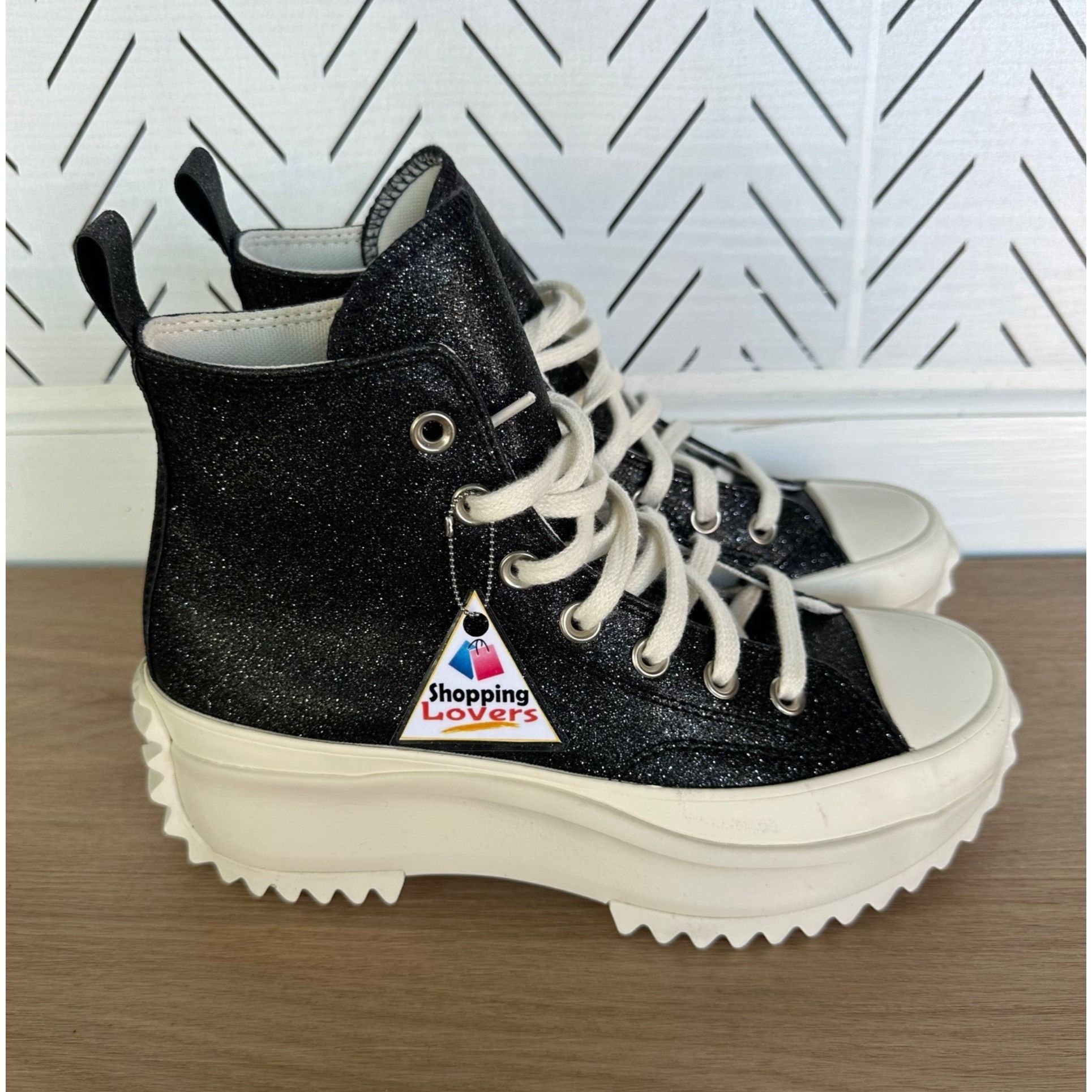 ⭐Rare Converse Run Star Hike Hi Platform Glitter 5.5 Mens Sh