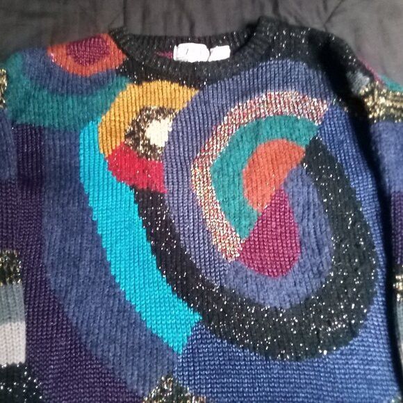 Other Vintage TJW Abstract Geometric Crewneck Sweater Size M / US 6-8 / IT 42-44 - 1 Thumbnail