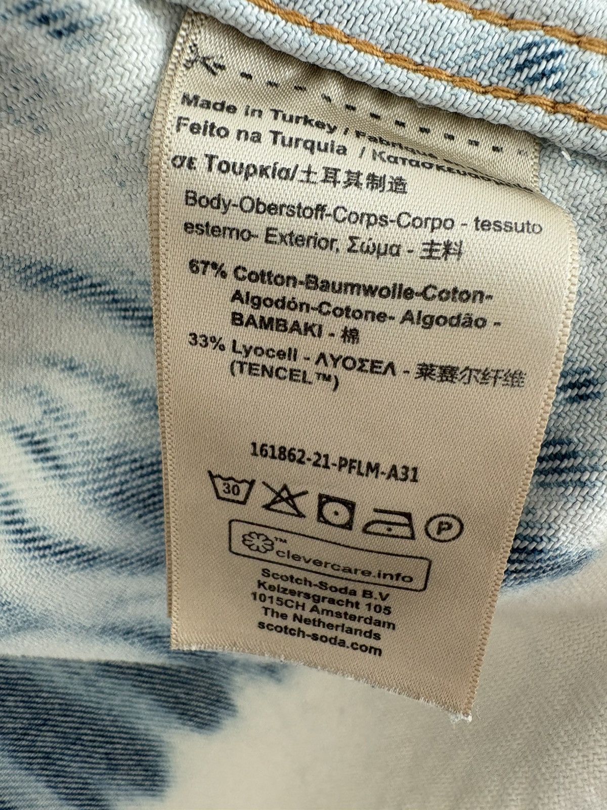 Scotch & Soda SCOTCH & SODA TIE DYE DENIM JACKET Size US M / EU 48-50 / 2 - 9 Thumbnail