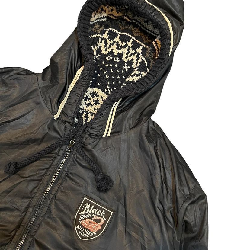 Tommy Hilfiger Hilfiger Denim Vintage Black Snake Reversible Hoodie Jacket Size US M / EU 48-50 / 2 - 2 Thumbnail