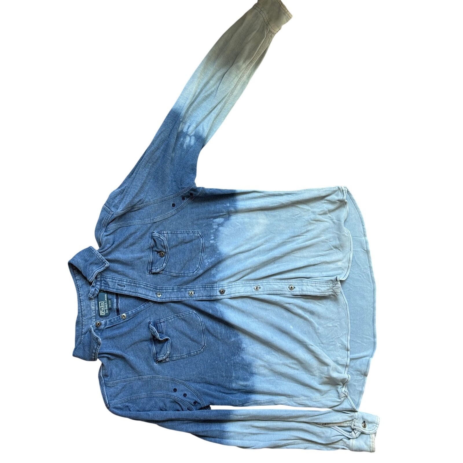 Polo Ralph Lauren Polo Ralph Lauren Custom Dip-Dye Chambray Shirt Size L Size US L / EU 52-54 / 3 - 1 Thumbnail