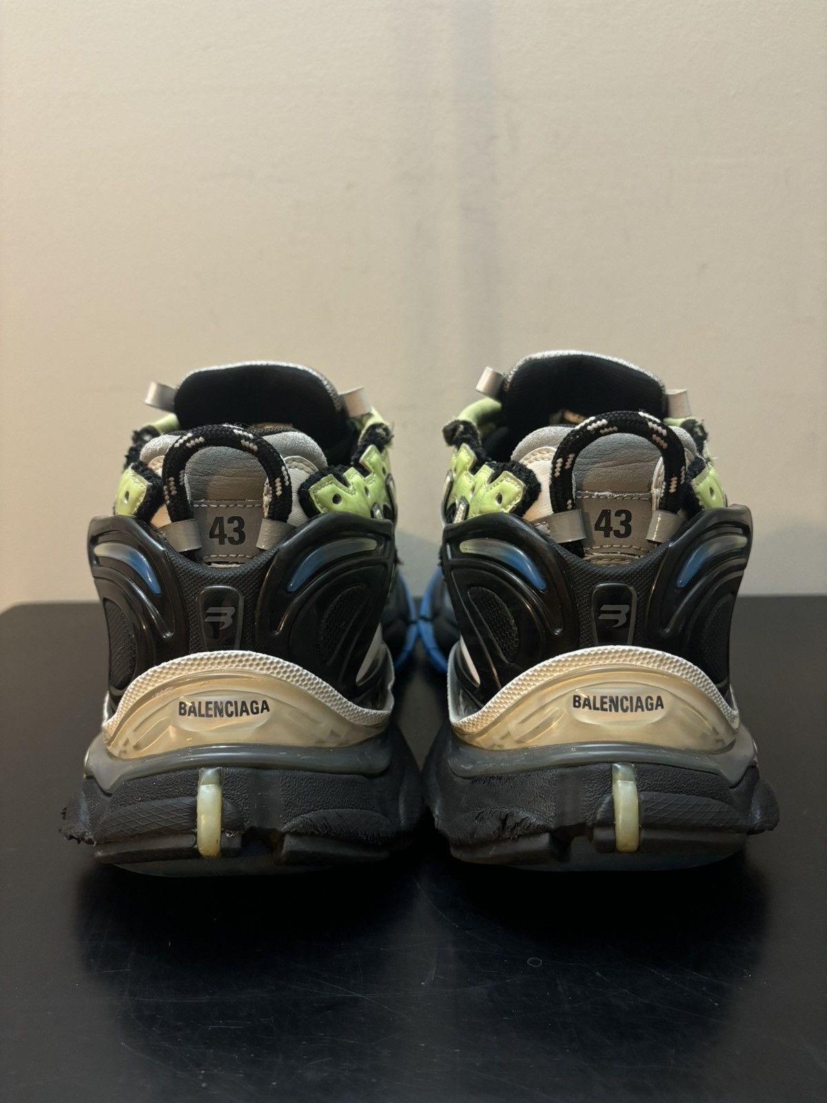 Balenciaga Balenciaga Runner Green Blue Black Grey Size US 10 / EU 43 - 5 Thumbnail